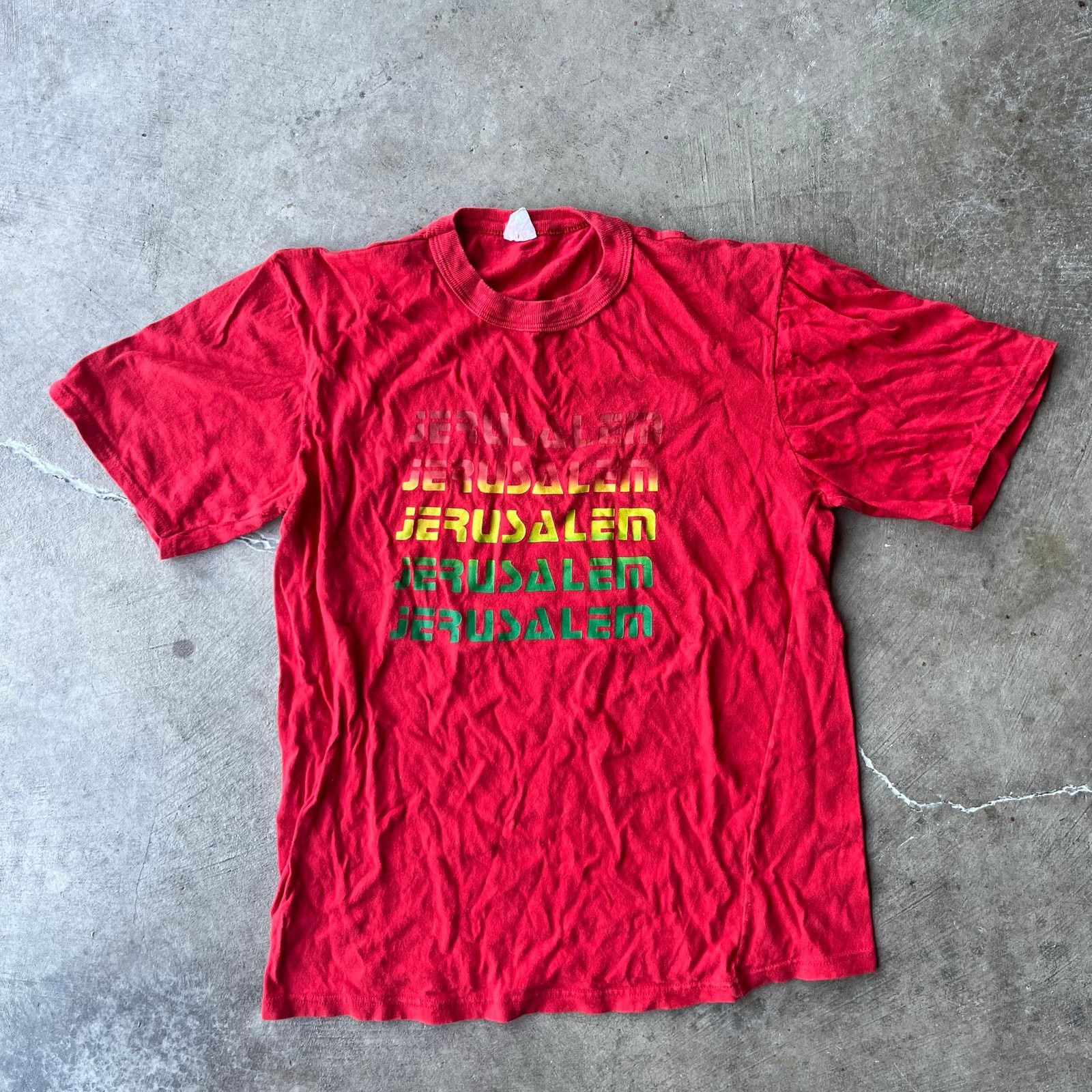 Vintage VINTAGE 80S JERUSALEM SHIRT CITY NOVELTY RED MEDIUM Size US M / EU 48-50 / 2 - 1 Thumbnail