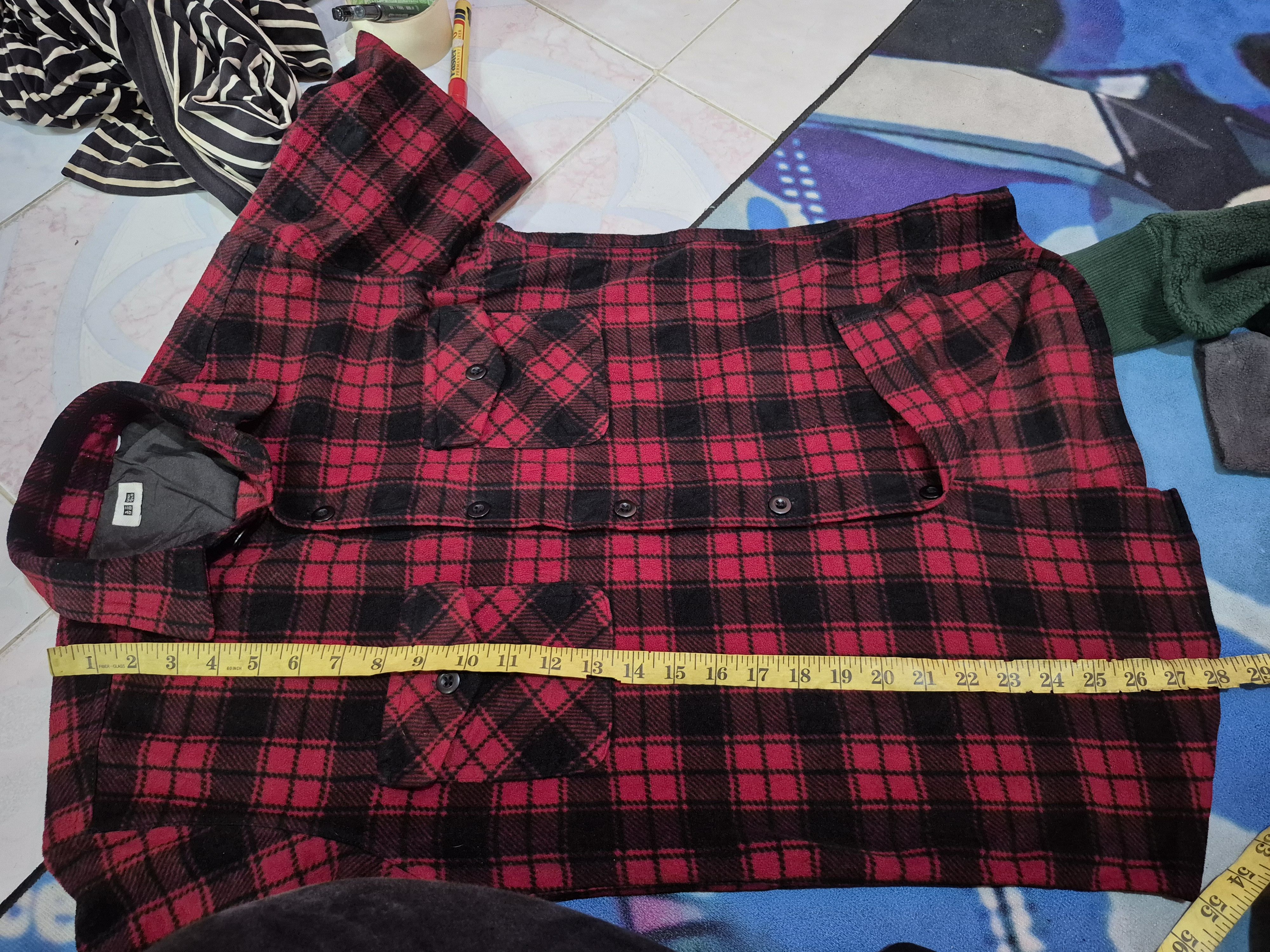 Japanese Brand 🔥 Uniqlo Double Pocket Tartan Checkered Flannel Size US M / EU 48-50 / 2 - 7 Thumbnail