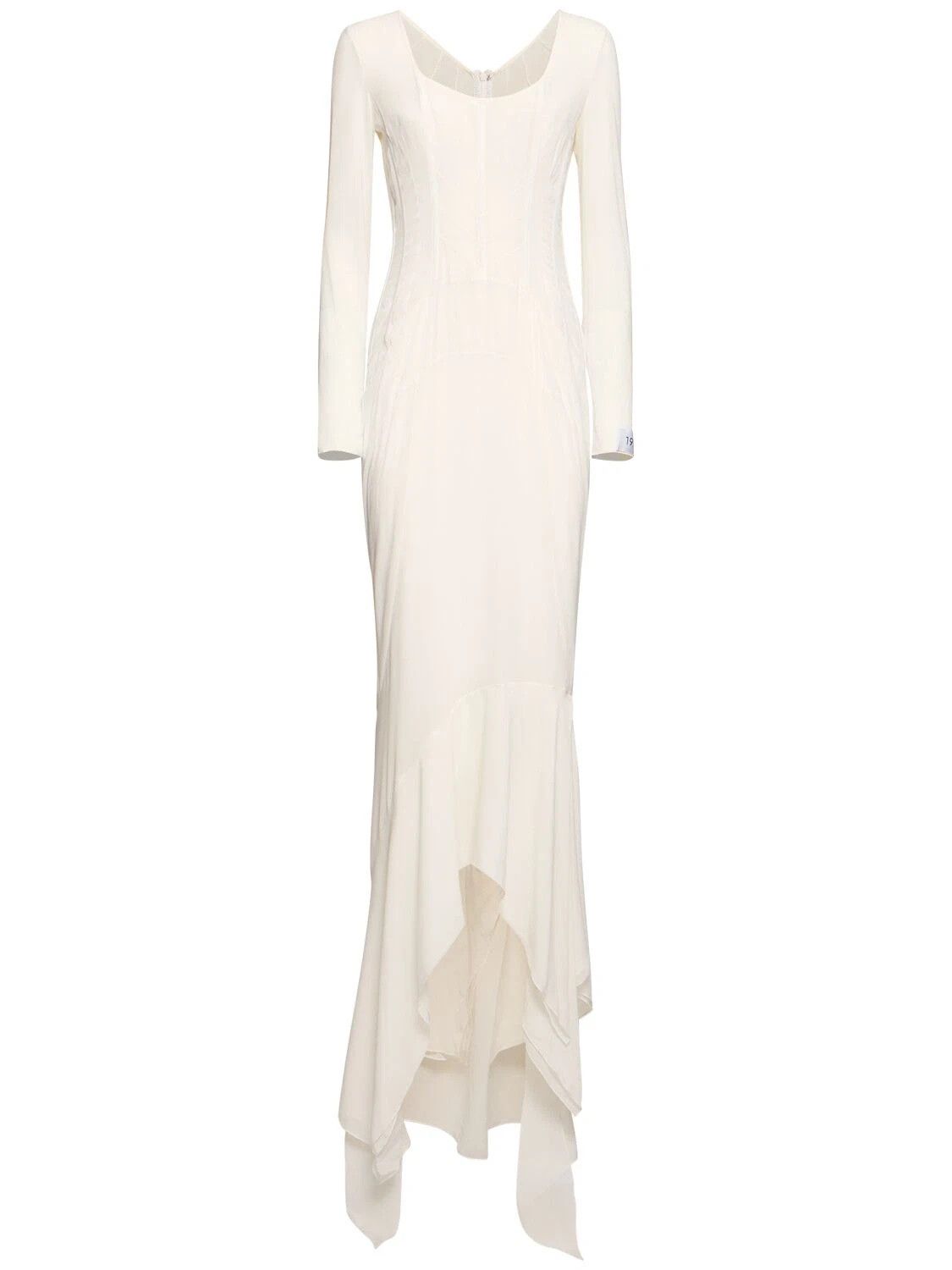 DOLCE&GABBANA White Silk Long Dress New & Authentic