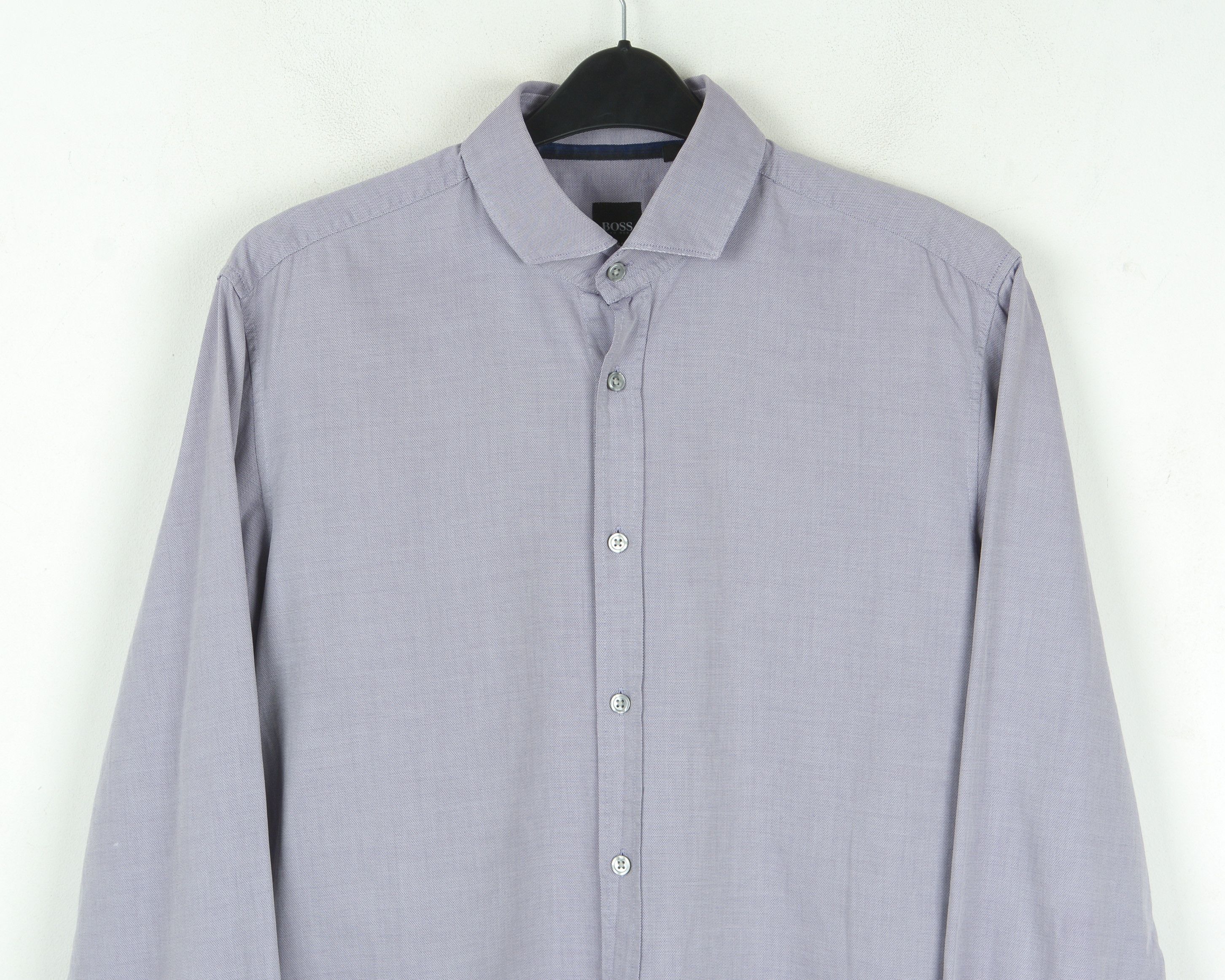 Hugo Boss Formal Shirt L Casual Textured Long Sleeved Slim Fit Top Size US L / EU 52-54 / 3 - 6 Thumbnail