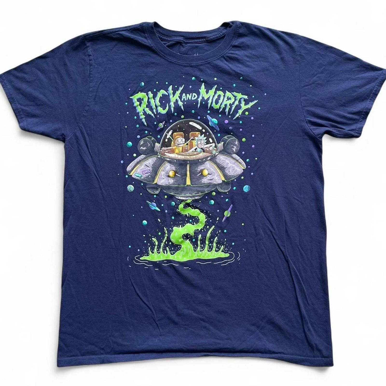 Other 2019 Rick & Morty UFO Space Alien Acid Graphic Shirt Size L Size US M / EU 48-50 / 2 - 2 Thumbnail