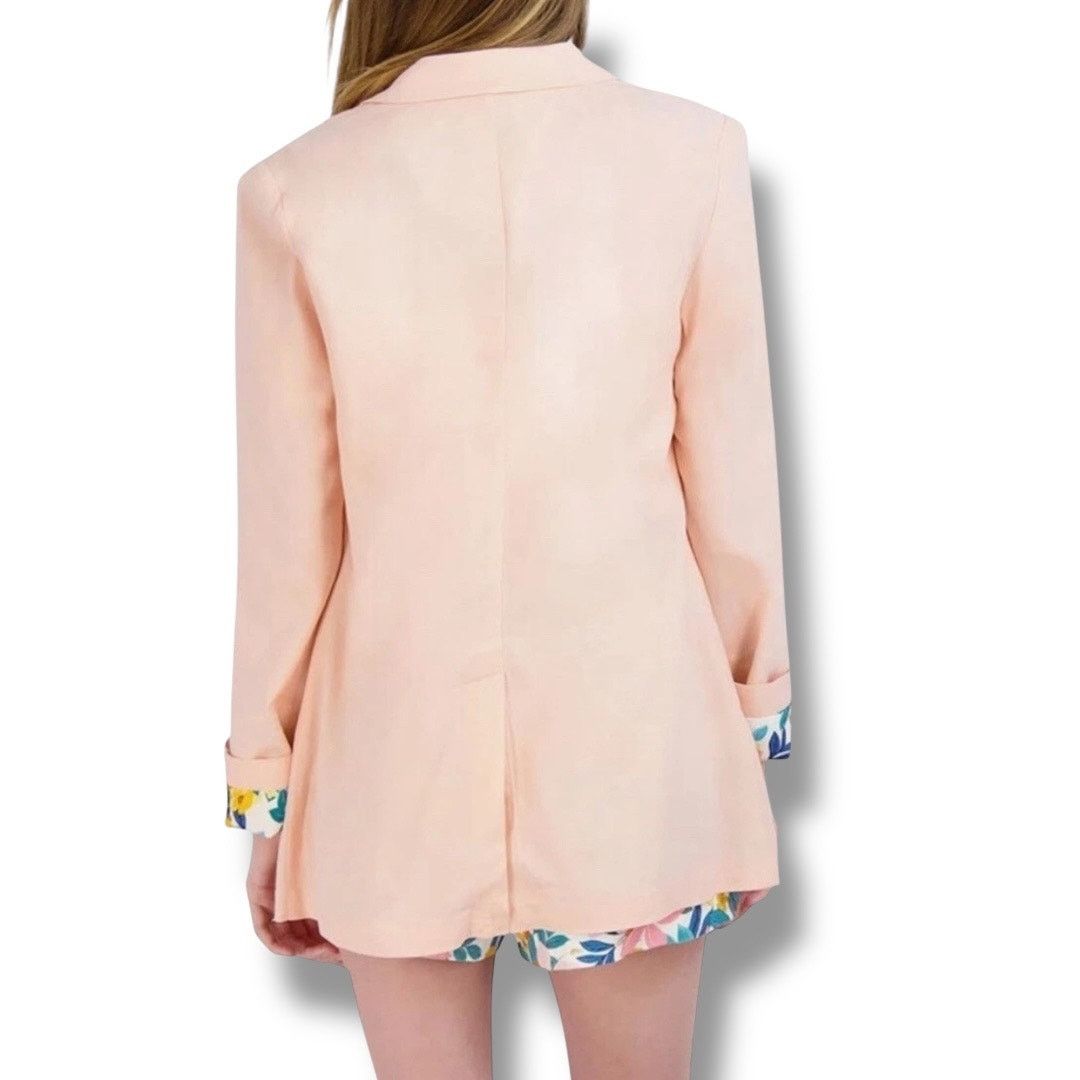 Other BCBGeneration linen boyfriend peach & floral blazer NEW Size M / US 6-8 / IT 42-44 - 2 Thumbnail