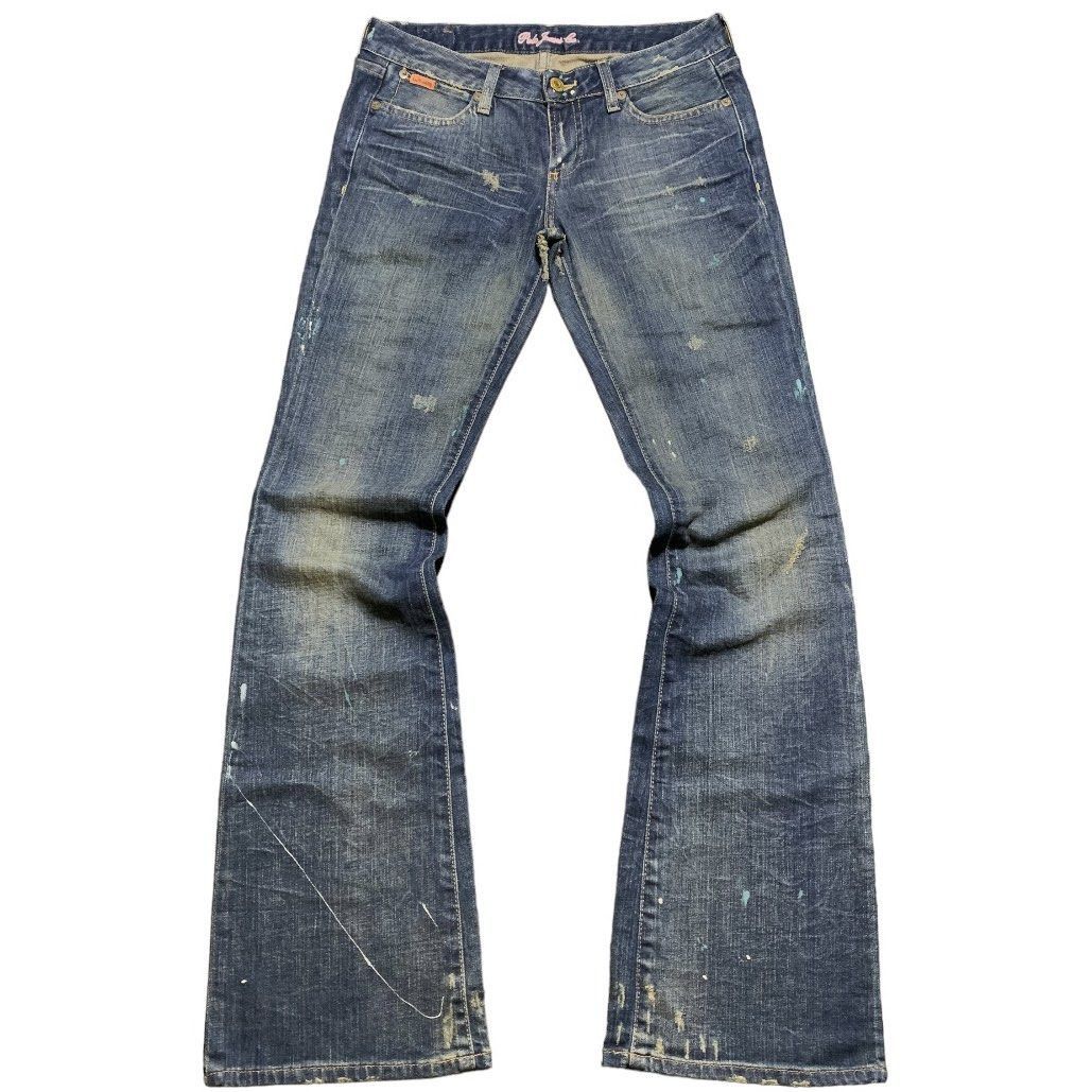 Hysteric Glamour × Japanese Brand × Tornado Mart Japan Flare riped fading denim Size US 28 / EU 44 - 1 Thumbnail
