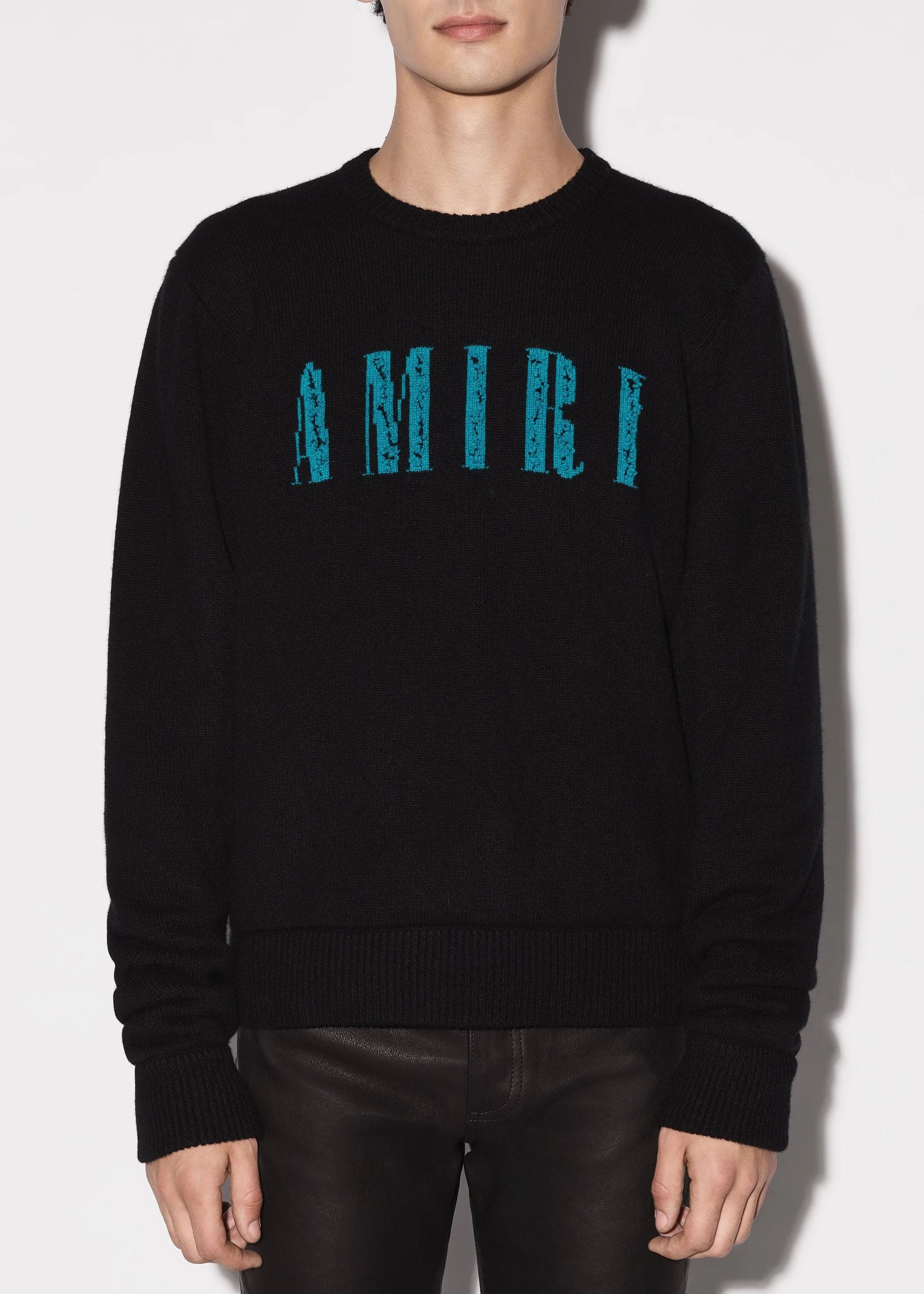 Amiri o1gr1nt1024 Crewneck Sweatshirt in Black Size US XS / EU 42 / 0 - 3 Thumbnail