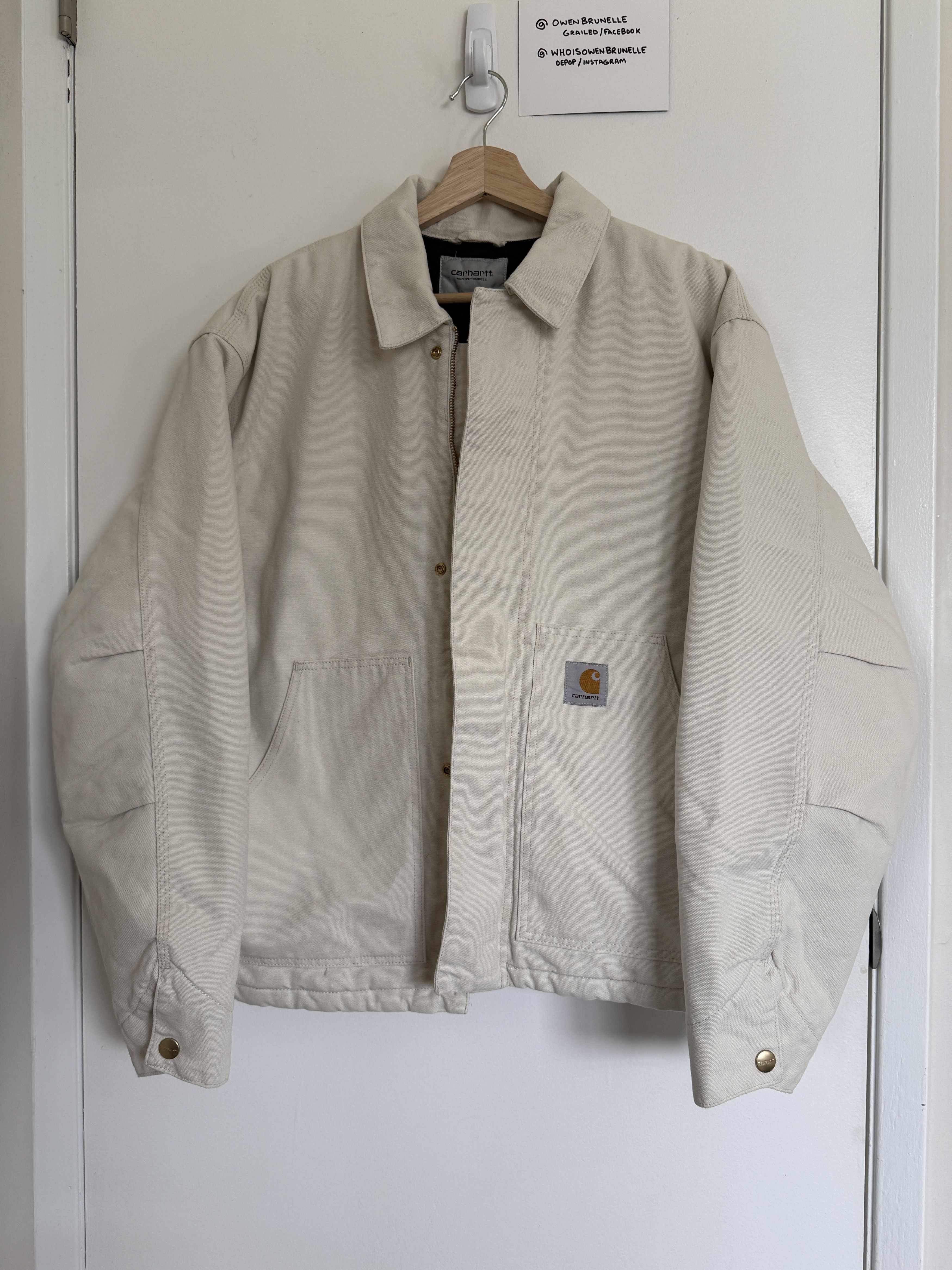 Carhartt Wip Carhartt WIP OG Arcan Jacket Salt Off-White Large NWT Size US L / EU 52-54 / 3 - 1 Thumbnail