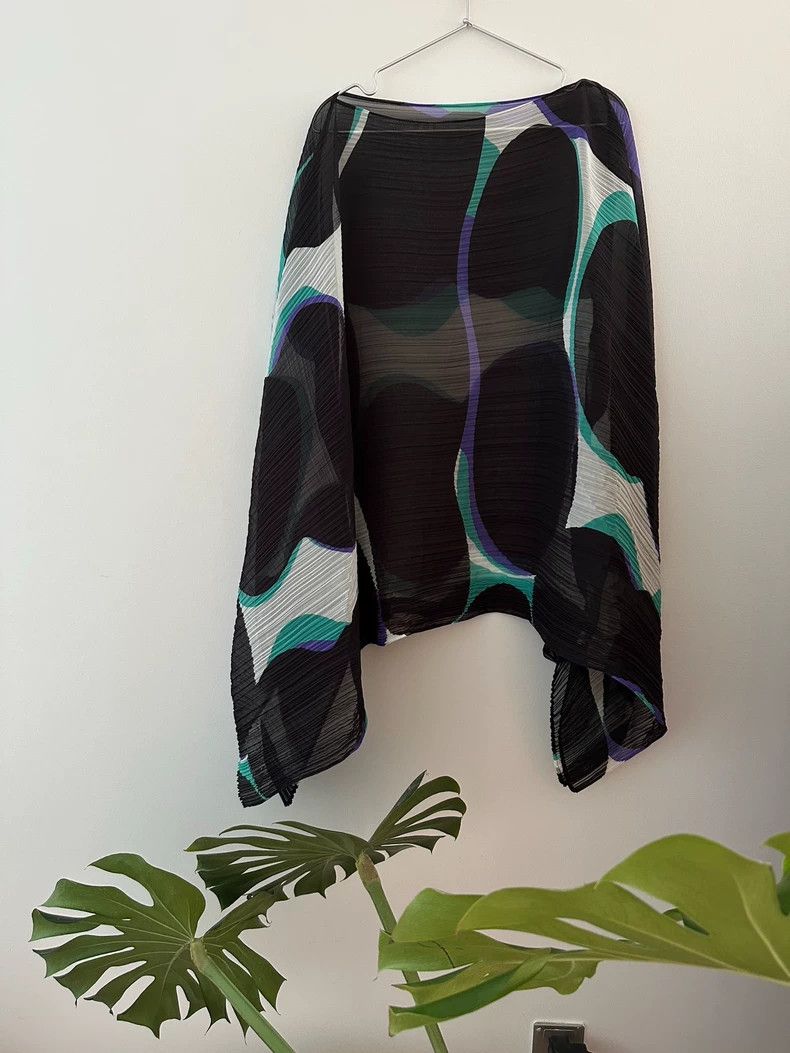 Issey Miyake Issey Miyake size:one size Black pod large pleated top Size S / US 4 / IT 40 - 2 Thumbnail
