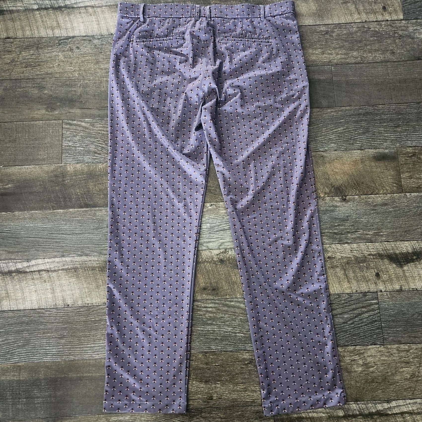 Vintage Greyson Montauk Pants Mens 38x32 Golf Stretch Performance Queen Bee AOP Animals Size US 38 / EU 54 - 7 Thumbnail
