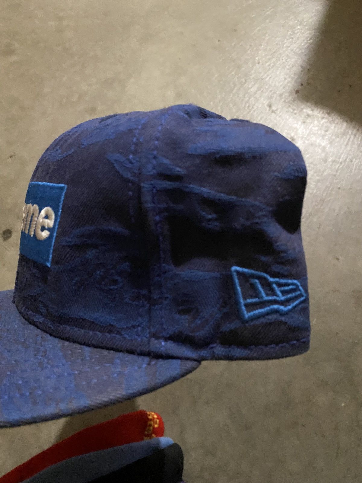 New Era × Supreme Supreme Hat New Era 7 3/8 Blue Box Logo Size ONE SIZE - 3 Thumbnail