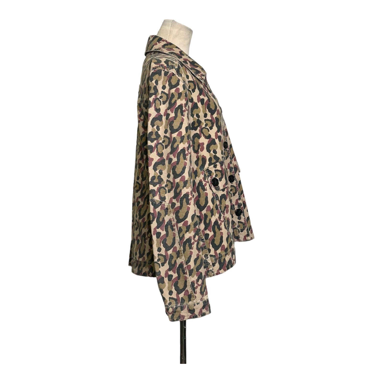 Veronica Beard Veronica Beard leopard print denim button jacket size Large Size L / US 10 / IT 46 - 14 Thumbnail