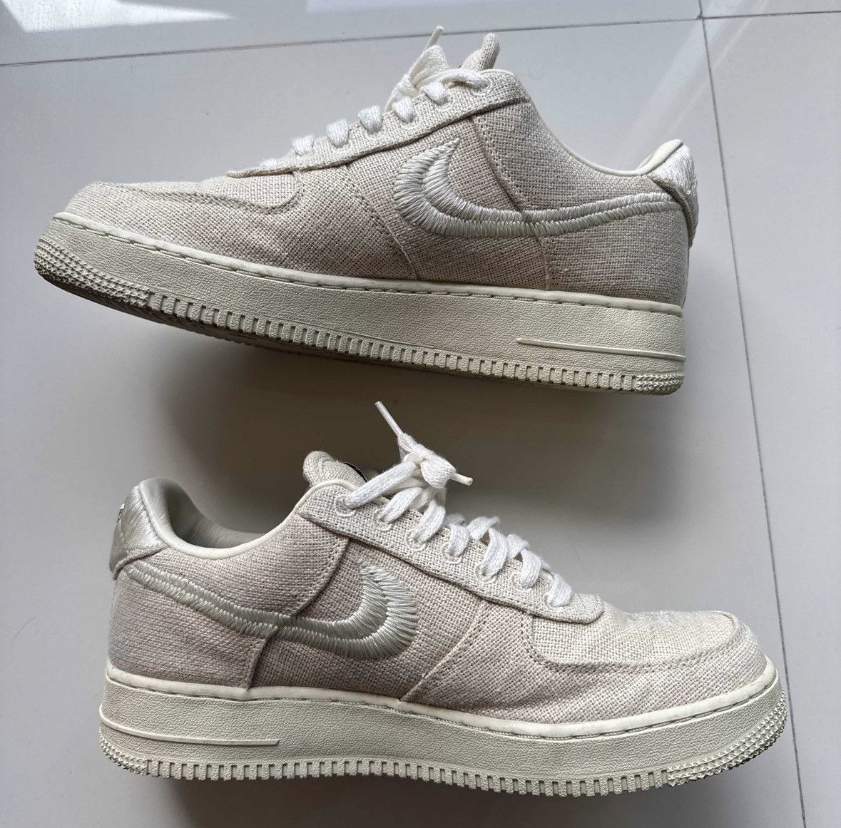 Nike × Stussy Nike Stussy AF1 Low Fossil Size US 8.5 / EU 41-42 - 2 Thumbnail