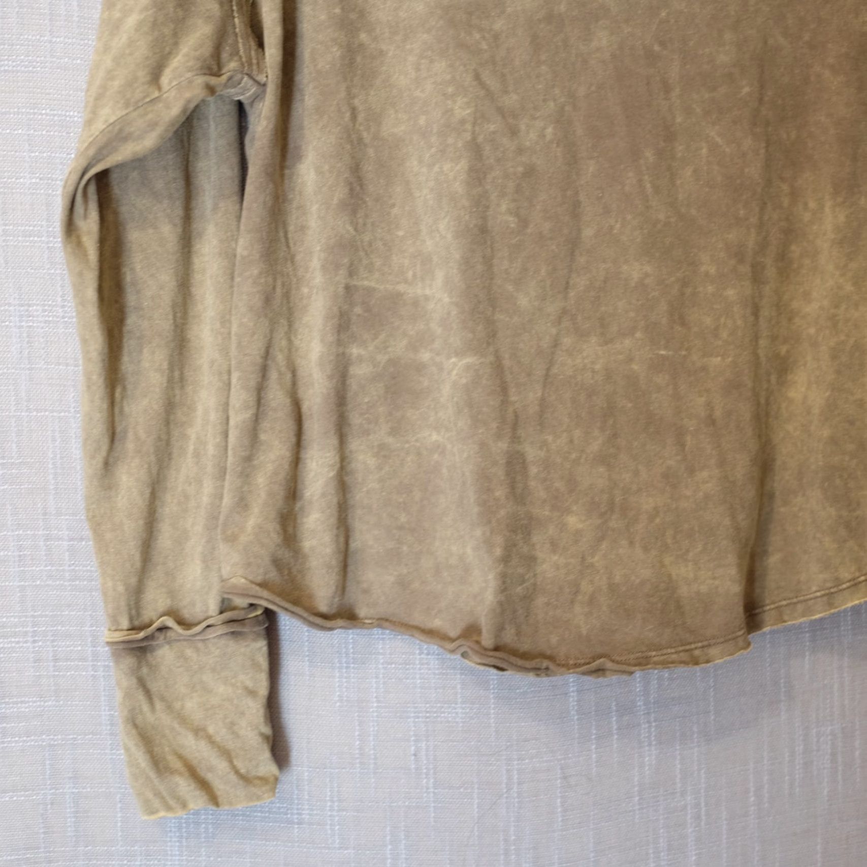 Vintage Zenana Oversized Top Brown Lightweight Thumbholes Women S #A16-2 Size S / US 4 / IT 40 - 3 Thumbnail