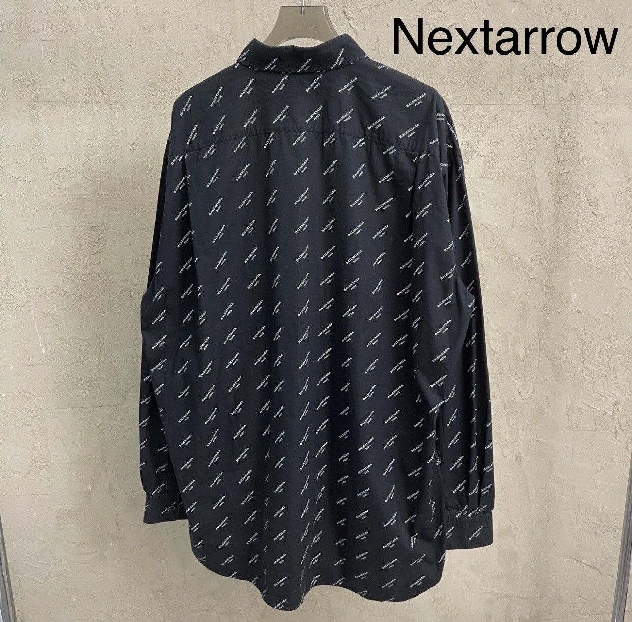 Balenciaga Balenciaga Long Sleeve Shirt in Black with Full Logo shirt Size US M / EU 48-50 / 2 - 2 Thumbnail