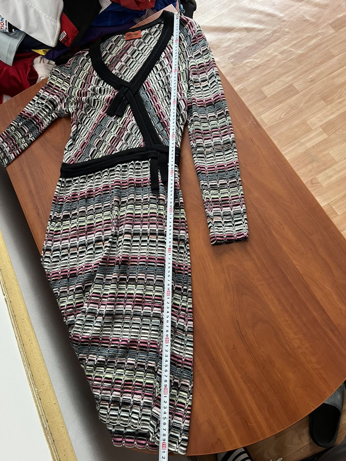 Missoni MISSONI WRAP KNIT ZIGZAG DRESS BLEND WOOL SLEEVE SIZE IT 42 Size M / US 6-8 / IT 42-44 - 18 Thumbnail