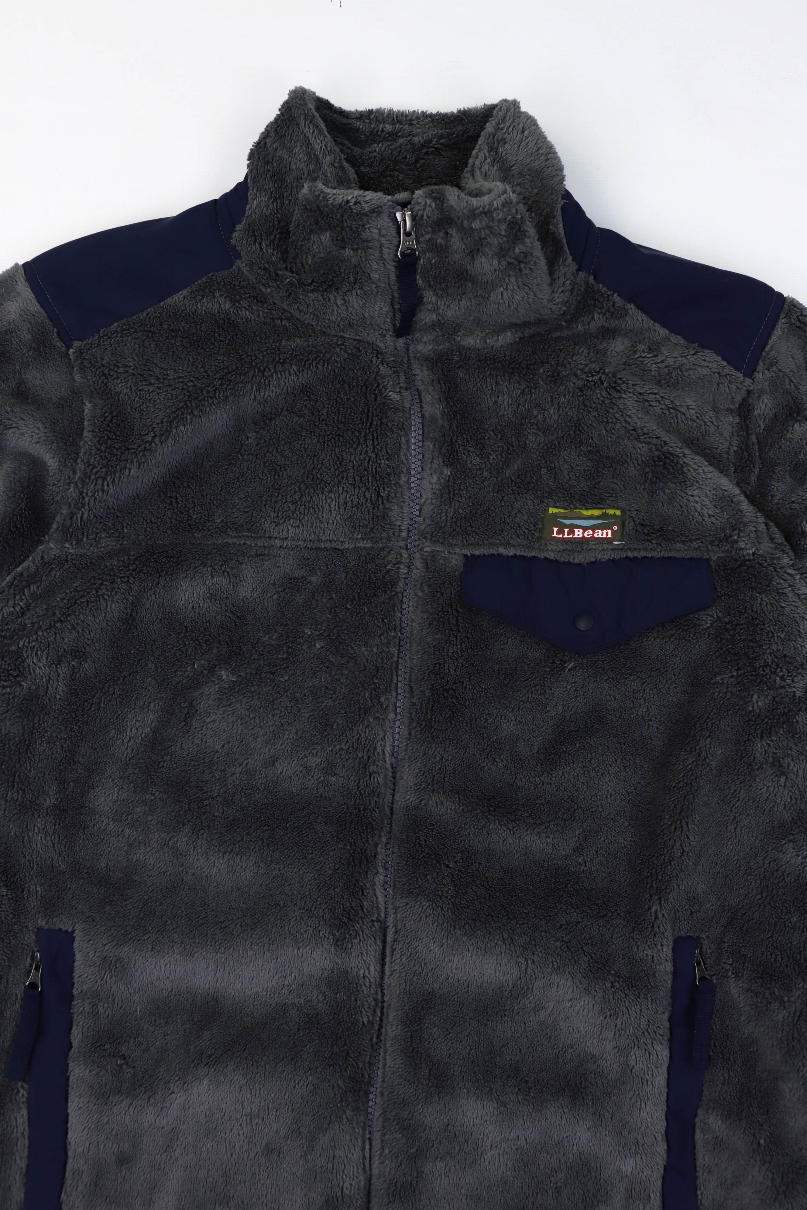 L.L. Bean L.L. Bean Gray/Blue Hi-Pile Full Zip Fleece Hiking Jacket Size US M / EU 48-50 / 2 - 3 Thumbnail