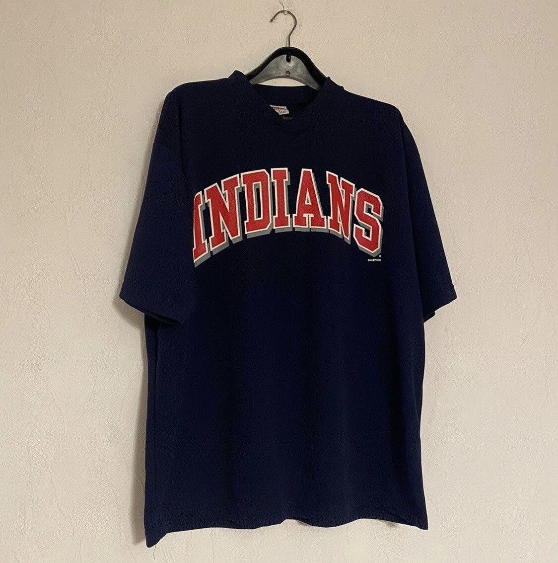 MLB VINTAGE 90s CLEVELAND INDIANS BASEBALL TEE SHIRT XL RARE Size US XL / EU 56 / 4 - 1 Thumbnail