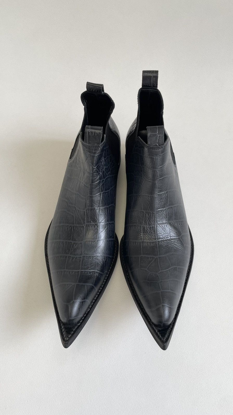 Comme des Garcons S/S 15 Extended Pointy Leather Boots Size US 8 / EU 41 - 6 Thumbnail