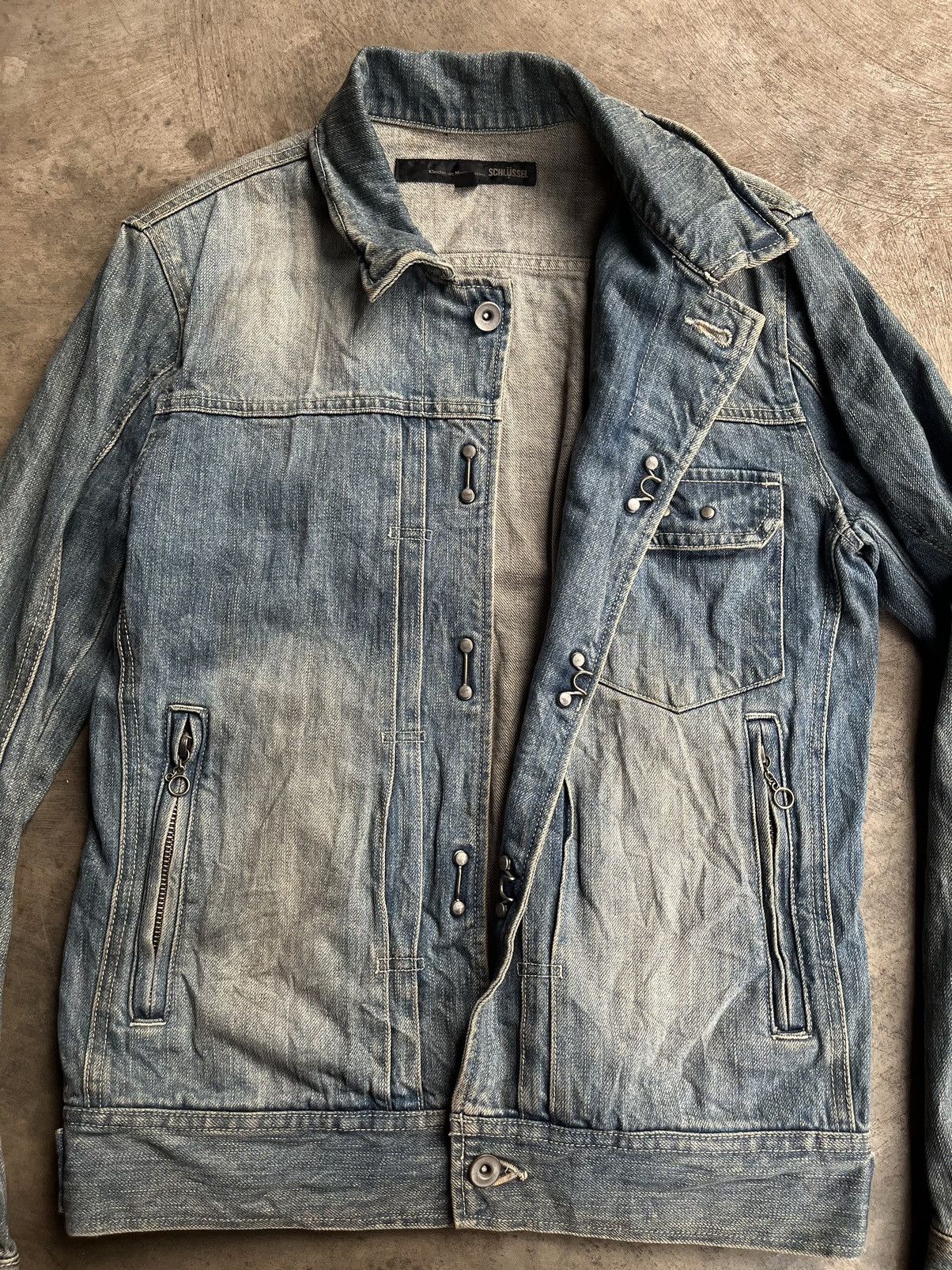 Isamu Katayama Backlash JAPANESE SCHLUSSEL DENIM TYPE1 JACKET GOTHIC PUNK STYLE Size US M / EU 48-50 / 2 - 4 Thumbnail