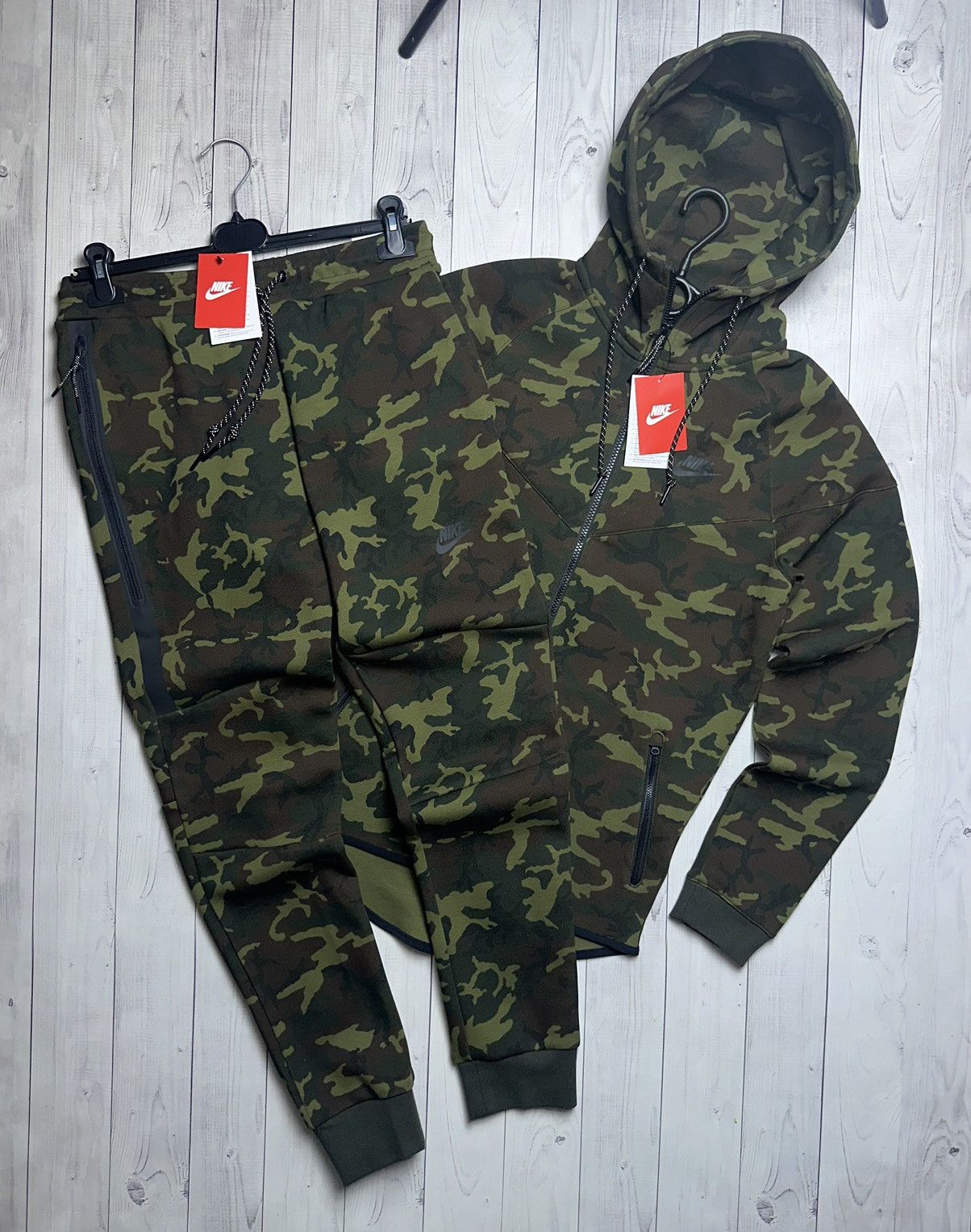 Vintage Nike Tech fleece Camo drill track suit size S