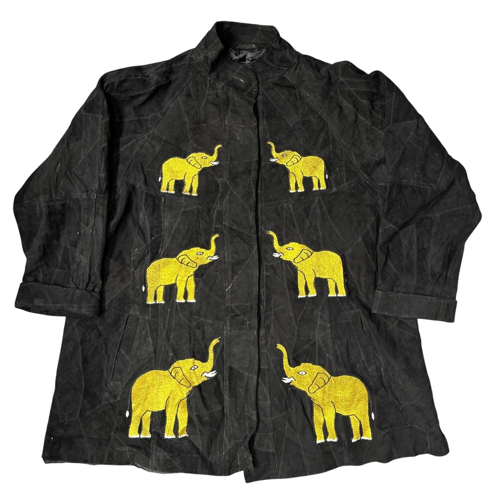 Other The African Star Leather Coat Jacket Womens Medium Elephant Size M / US 6-8 / IT 42-44 - 1 Thumbnail