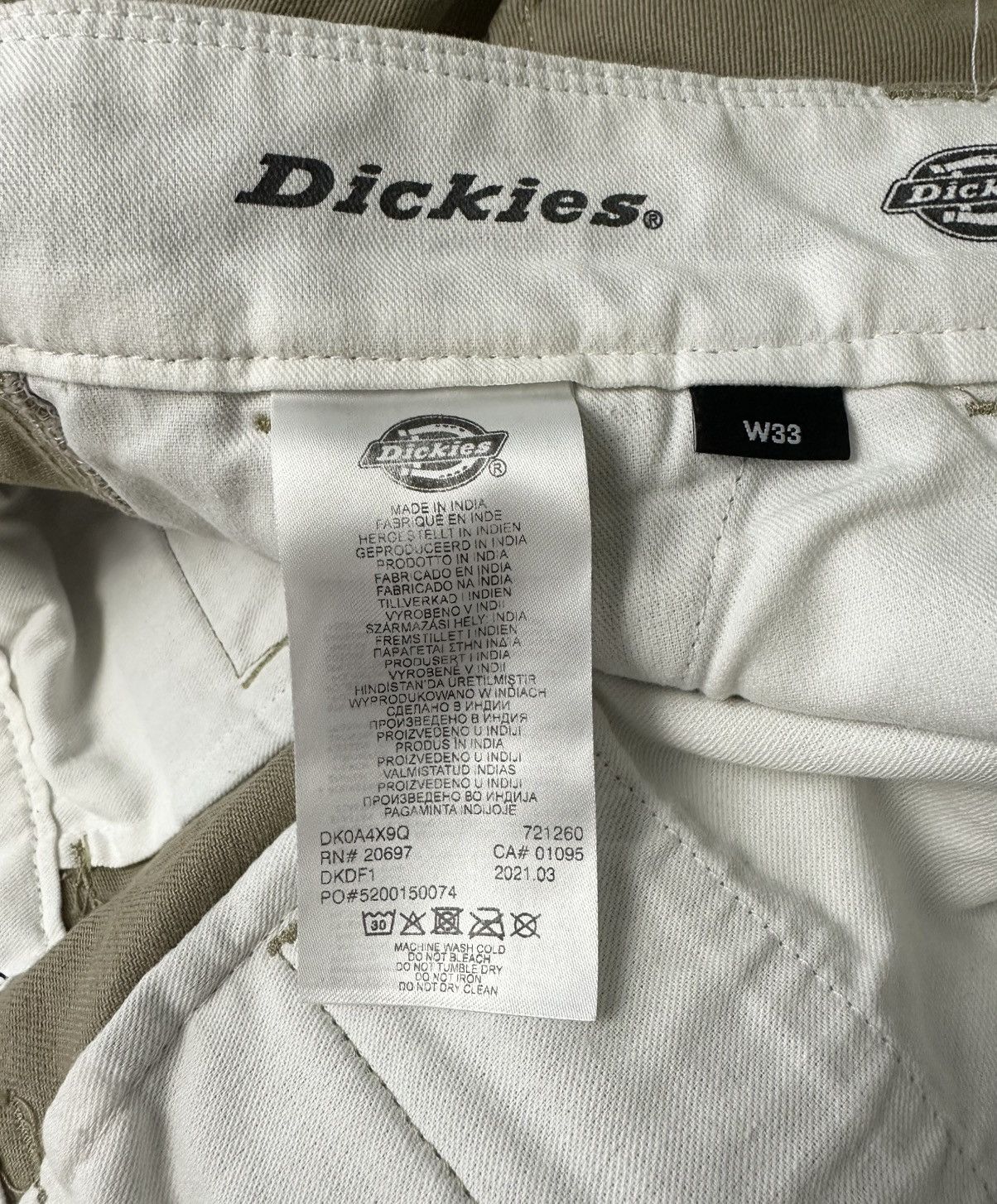 Dickies Dickies Slim Beige Jeans/ Chinos W33 perfect condition Size US 33 - 7 Thumbnail