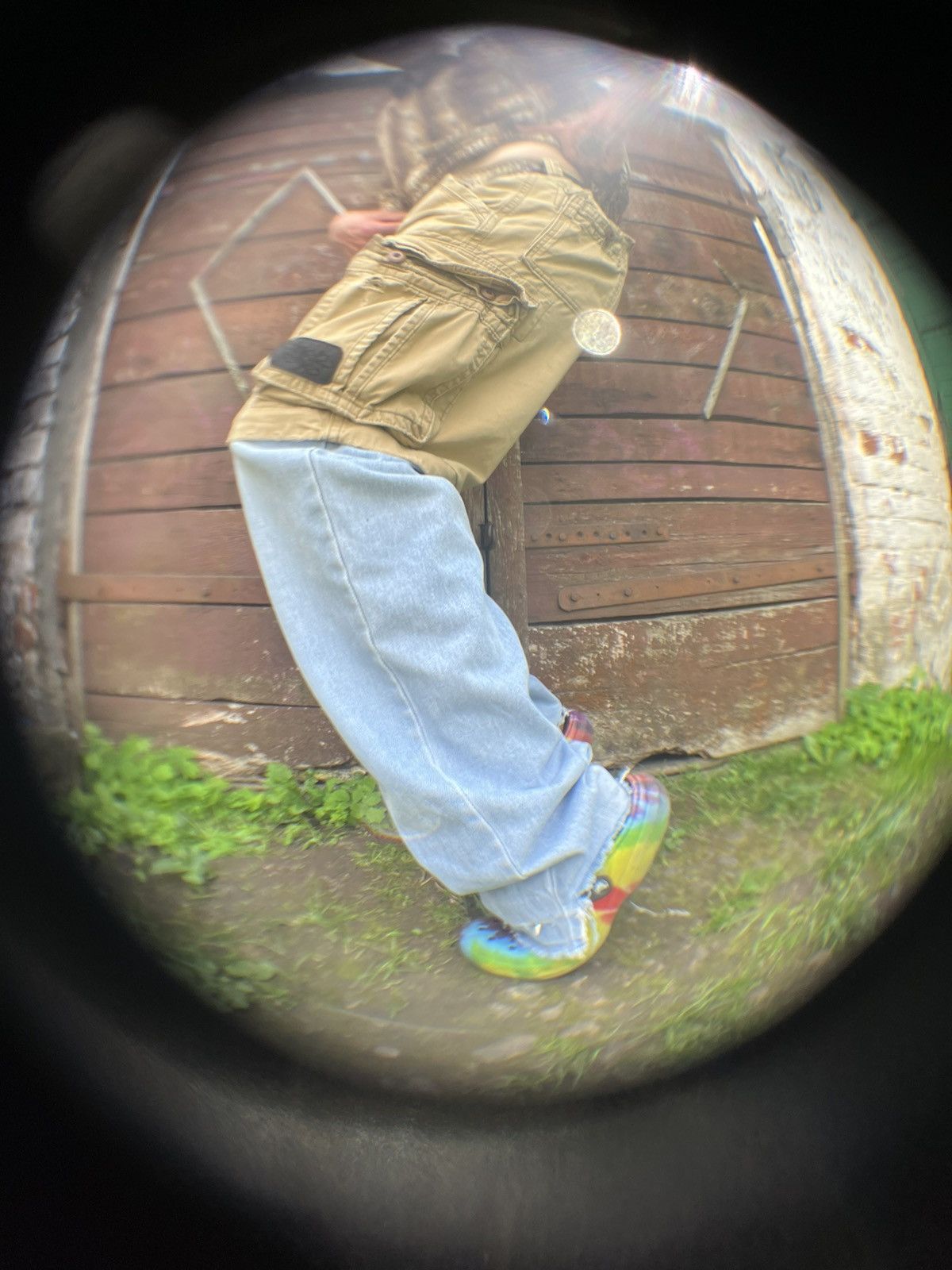 Handmade Custom transformer distressed cargo jeans pants+shorts grung Size US 36 / EU 52 - 2 Thumbnail