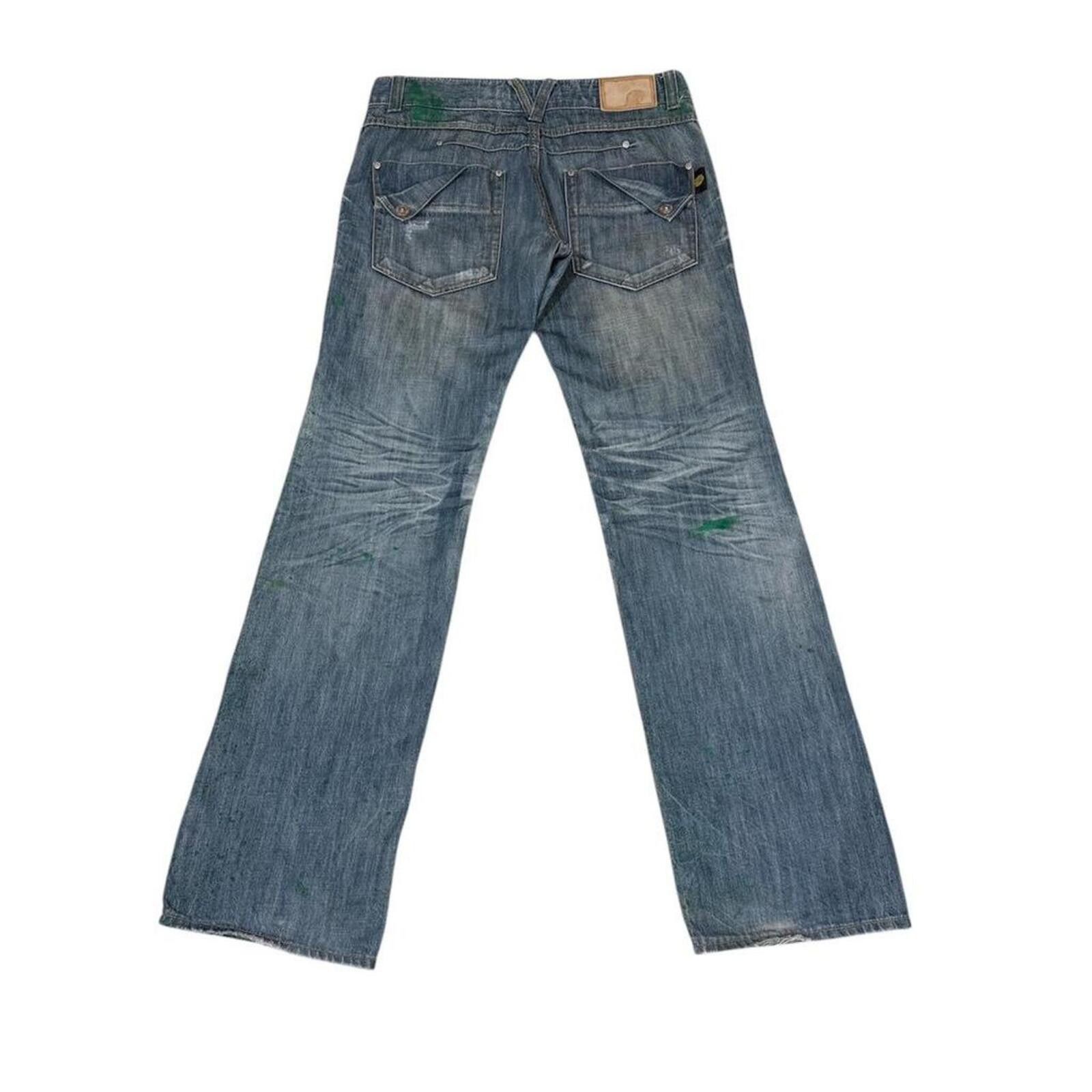 Other Y2K Style Kesson blue jeans with green paint splatter Size US 32 / EU 48 - 3 Thumbnail