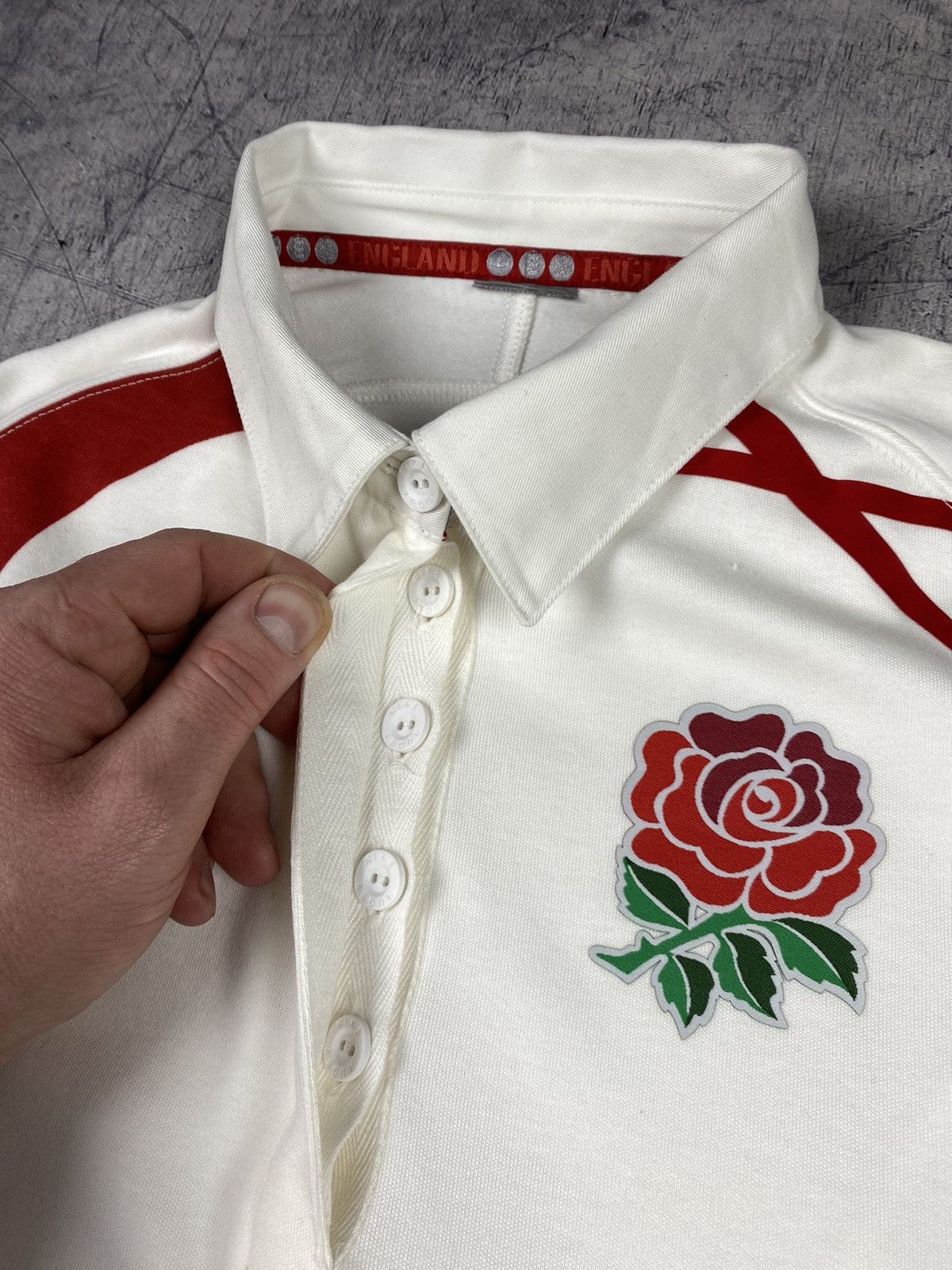 Nike × Vintage Vintage Nike Y2k Swoosh England Rugby Polo Shirt Size US S / EU 44-46 / 1 - 10 Thumbnail