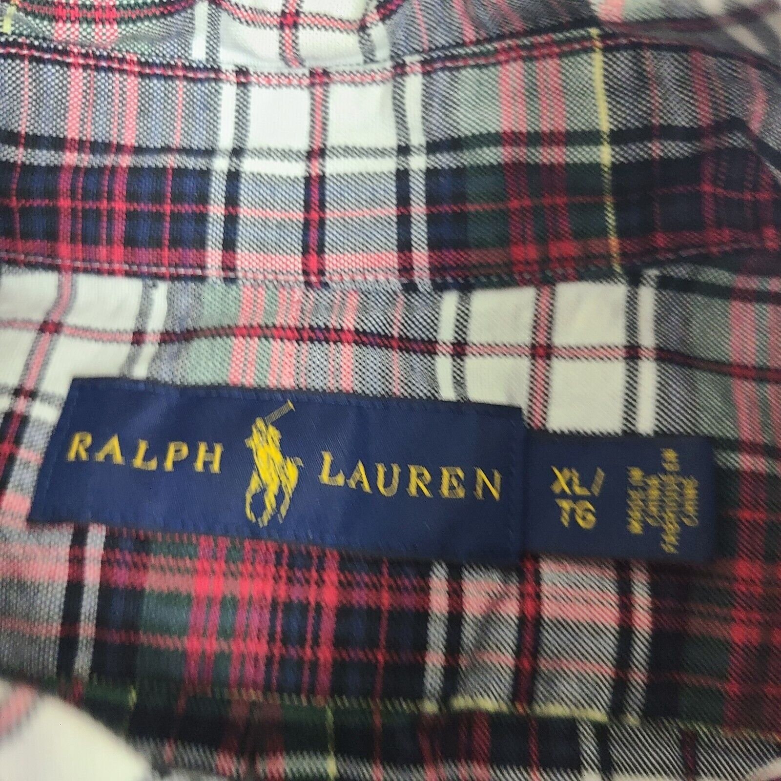 Polo Ralph Lauren Ralph Lauren Mens Size XL The Big Oxford Red Plaid Button Up Size US XL / EU 56 / 4 - 3 Thumbnail