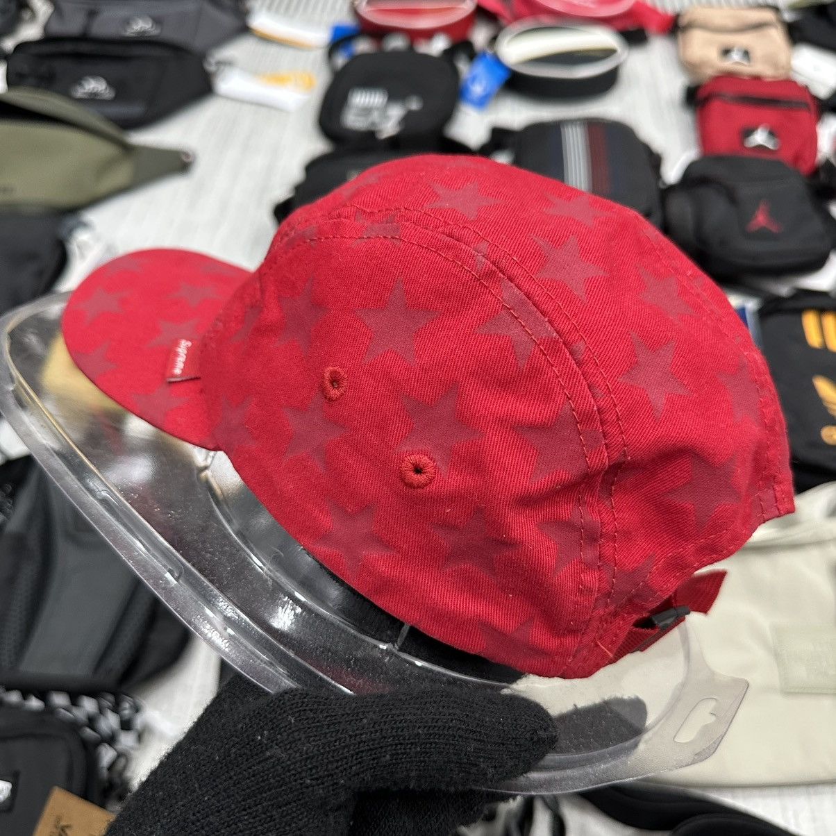 Supreme × Vintage 🔥RARE & HOT ITEM🔥 Vintage Supreme Start Camp Cap Red 2000an Size ONE SIZE - 5 Thumbnail