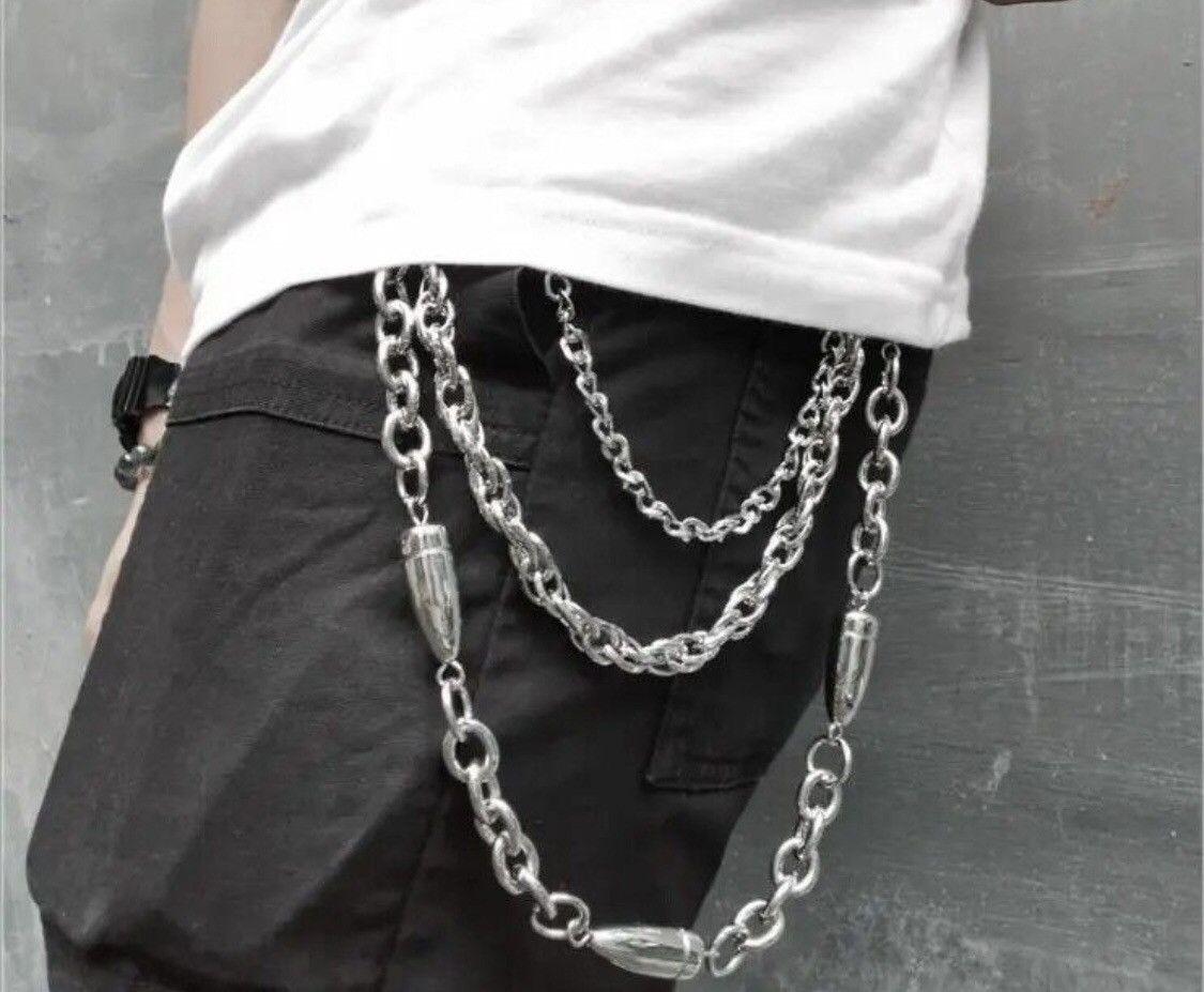 Jewelry 3 layers Punk Long Metal Wallet Belt Chain Size ONE SIZE - 1 Thumbnail