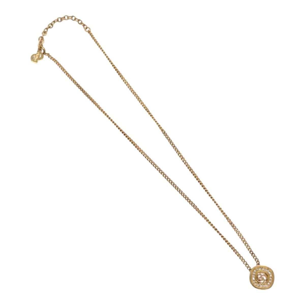 Dior Christian Dior CD Pendant Necklace Metal and Crystals Size ONE SIZE - 1 Thumbnail