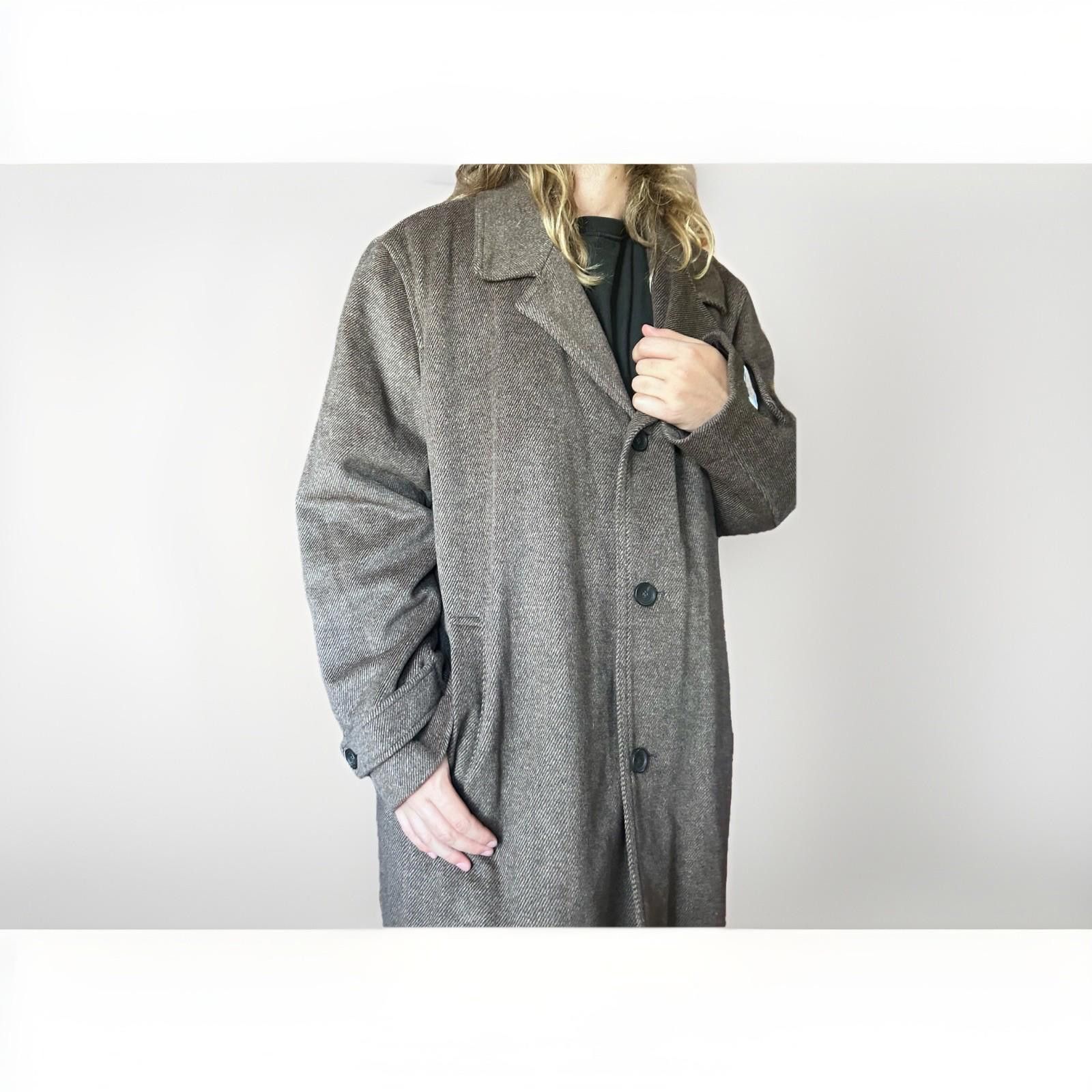 Calvin Klein Calvin Klein 3XLT Wool Blend Overcoat Brown Long Coat B T Size US XXL / EU 58 / 5 - 1 Thumbnail