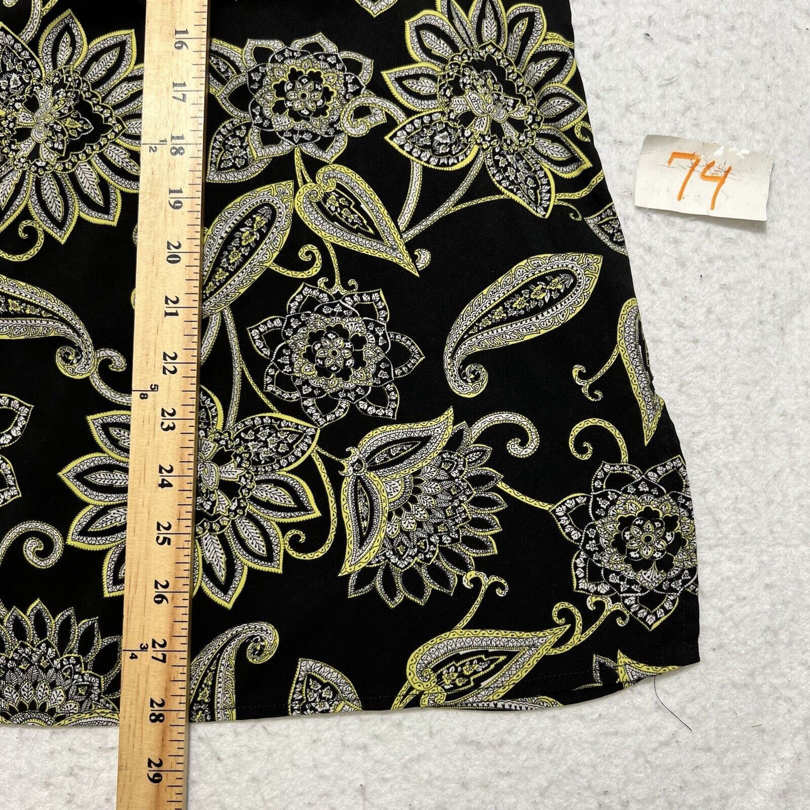 Other Catherine's Short Sleeve Button Up Floral Shirt Yellow Black Size XL / US 12-14 / IT 48-50 - 8 Thumbnail