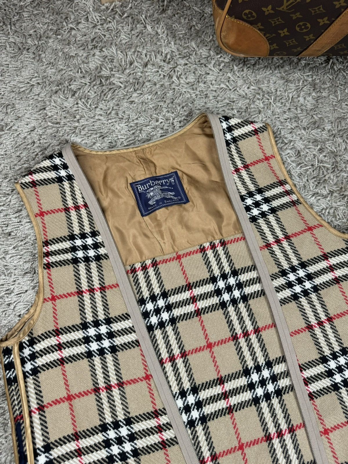 Burberry × Vintage Vintage vest Burberry original luxury streetwear item Size L / US 10 / IT 46 - 2 Thumbnail