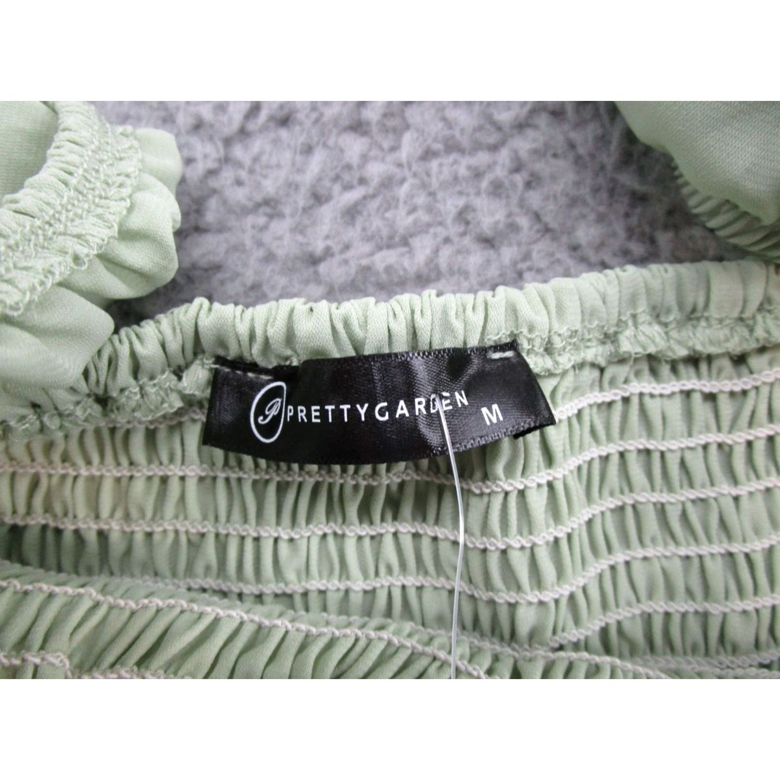 Vintage Pretty Garden Maxi Dress Peasant Pleated Green Dress M Womens Green Maxi Peasant Pleated 90s Style Size M / US 6-8 / IT 42-44 - 3 Thumbnail