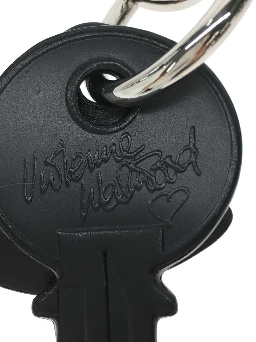 Vivienne Westwood Orb Logo Leather Keychain Size ONE SIZE - 3 Thumbnail