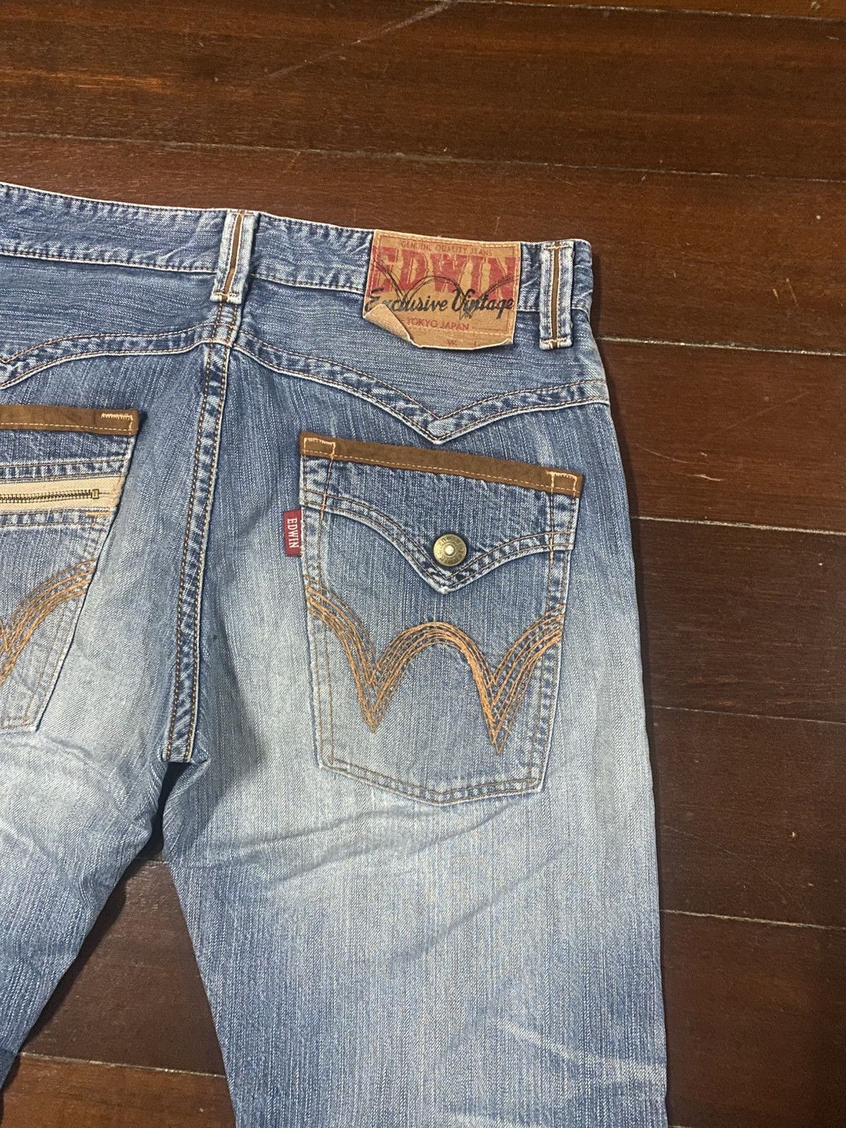 If Six Was Nine Edwin Exclusive Vintage Lgb Style Denim distressed mud wash Size US 36 / EU 52 - 15 Thumbnail
