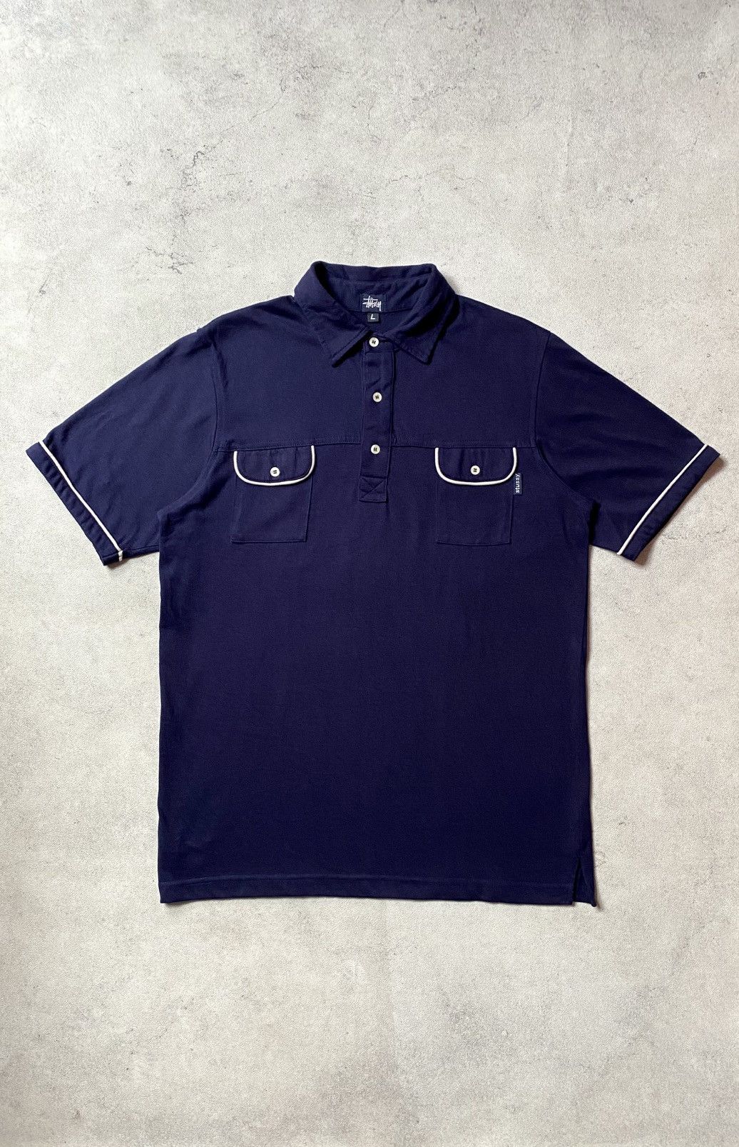 Stussy Stussy Blue Bandana Paisley Patterned Polo Shirt | Grailed