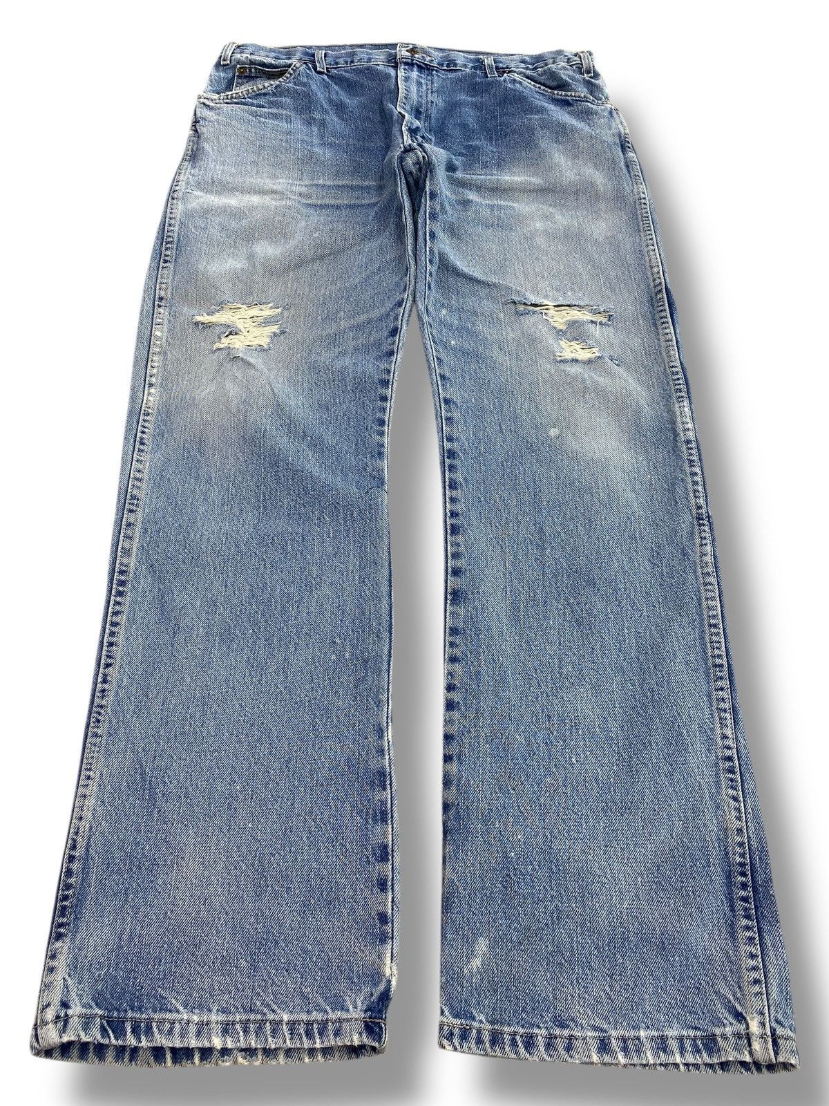 Dickies Dickies Distressed Light Wash Baggy Wide Leg Jeans Size US 36 / EU 52 - 1 Thumbnail