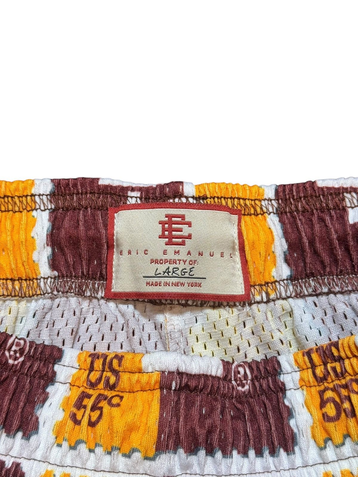 Eric Emanuel Eric Emanuel EE Basic Short Stamp Maroon/Yellow New Medium Size US 30 / EU 46 - 2 Thumbnail