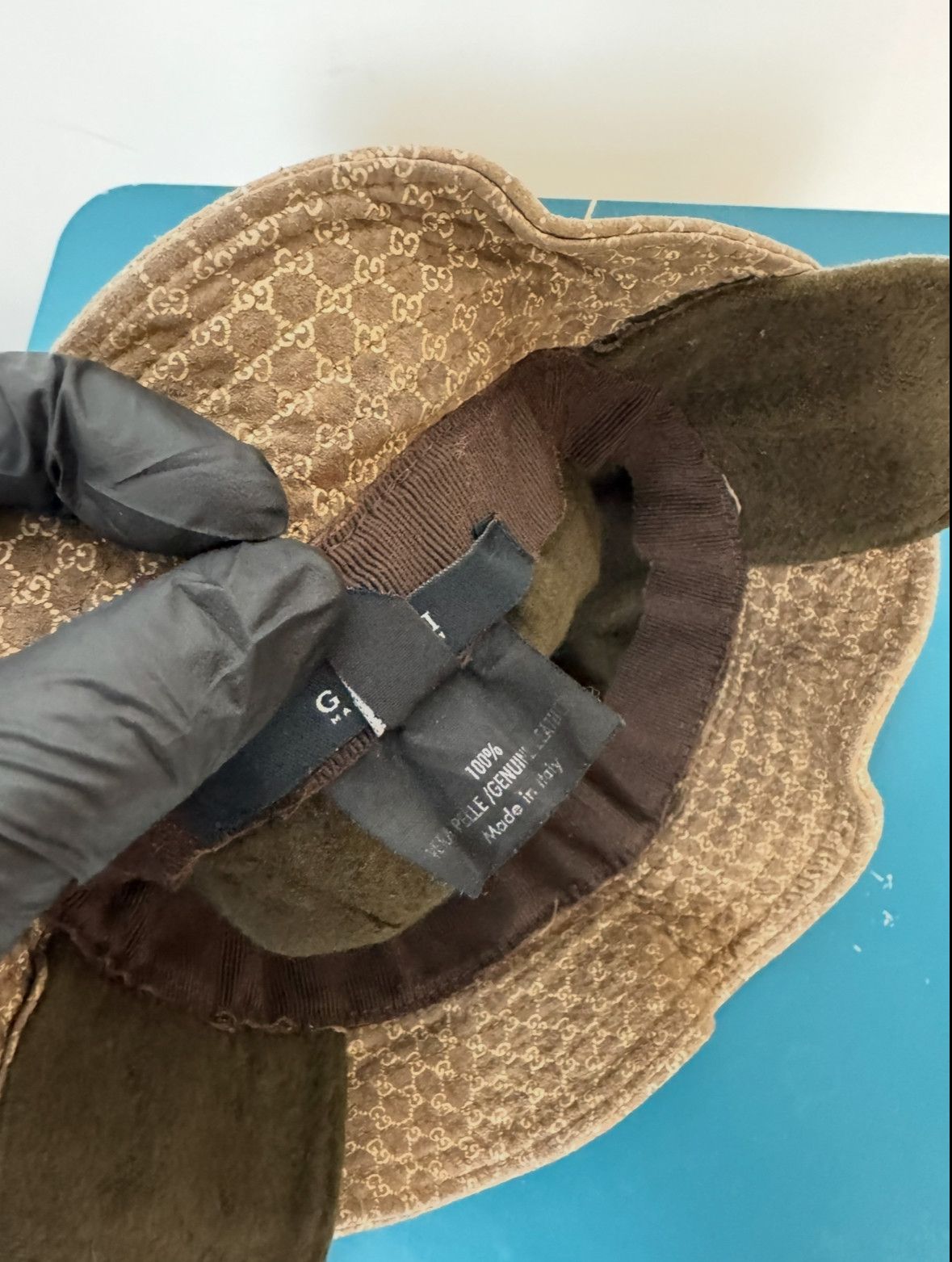 Gucci Gucci Vintage Monogram Bucket Hat Leather Size M Kids Size ONE SIZE - 6 Thumbnail