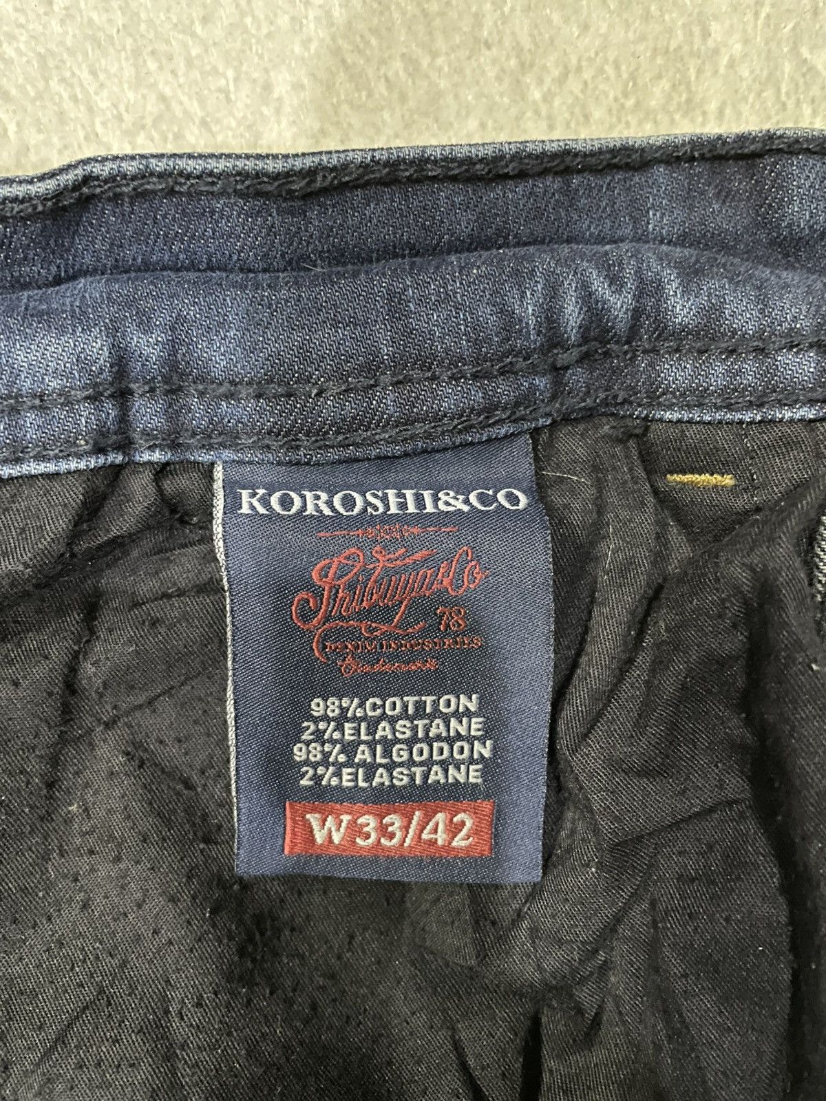 Japanese Brand Vintage KRS Denim Skinny Faded Distress Dark Blue Jeans Size US 33 - 11 Thumbnail