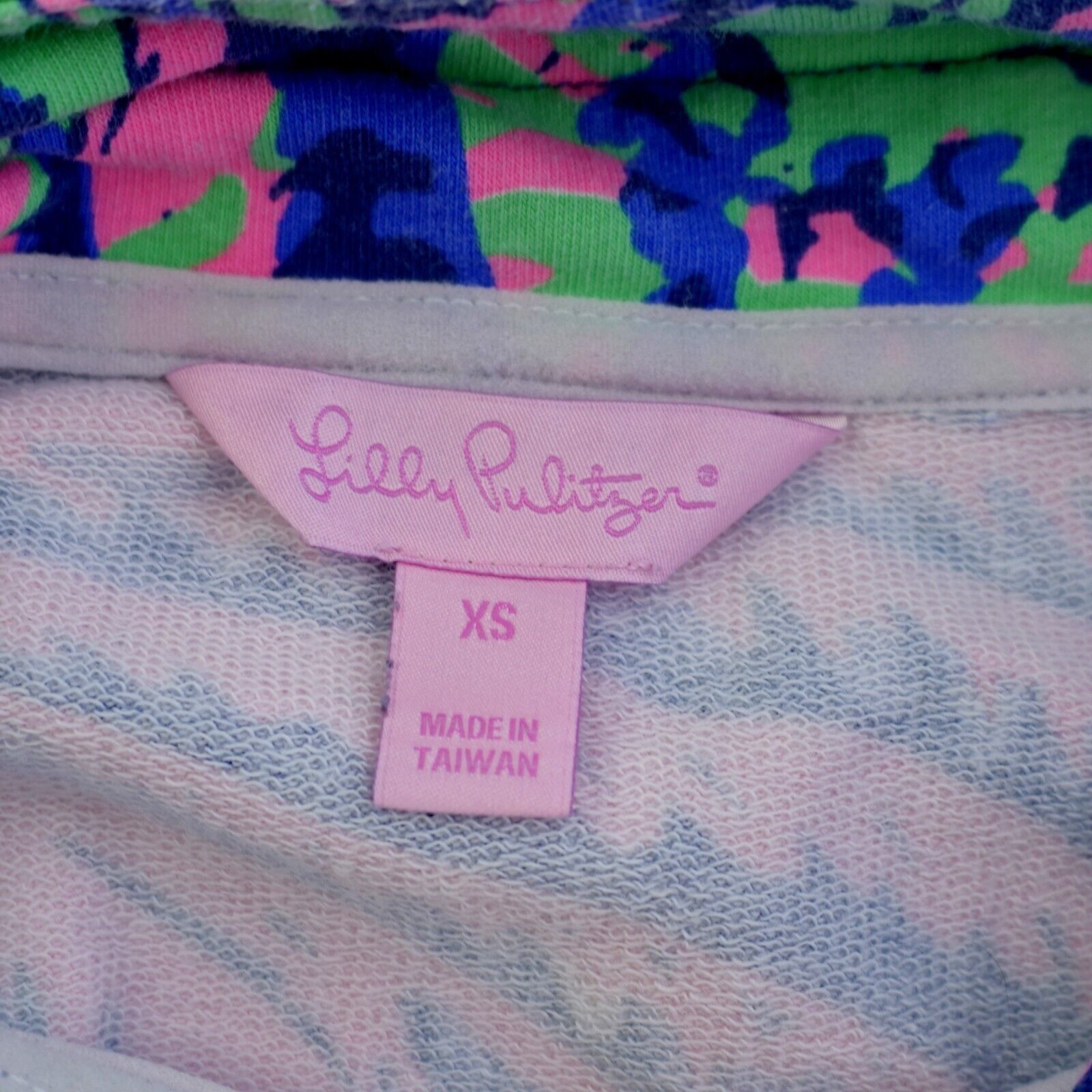 Lilly Pulitzer Lilly Pulitzer XS Pink Blue 1/4 Zip Jacket Cotton Spandex Lo Size XS / US 0-2 / IT 36-38 - 5 Thumbnail