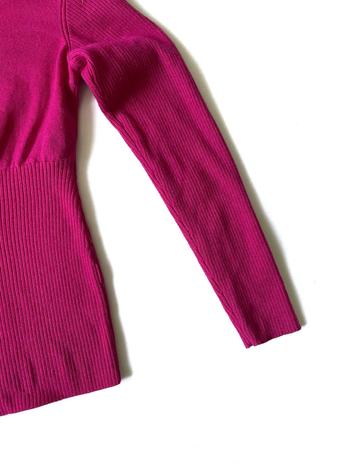 Escada Escada Women Ribbed Pink Sweater Size 40/M Luxury Style Size M / US 6-8 / IT 42-44 - 3 Thumbnail