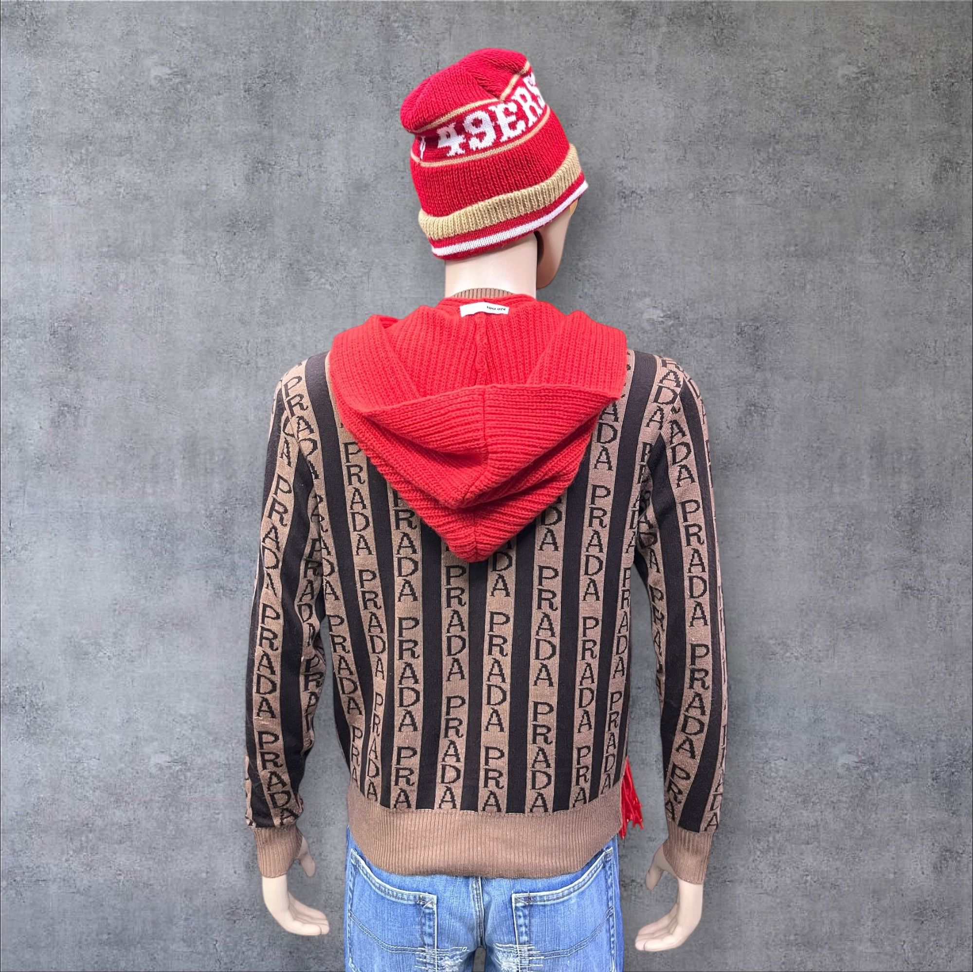 Issey Miyake Ne-net Issey Miyake Bee Toggle Knit Hoodie Scarf Rare Size ONE SIZE - 4 Thumbnail