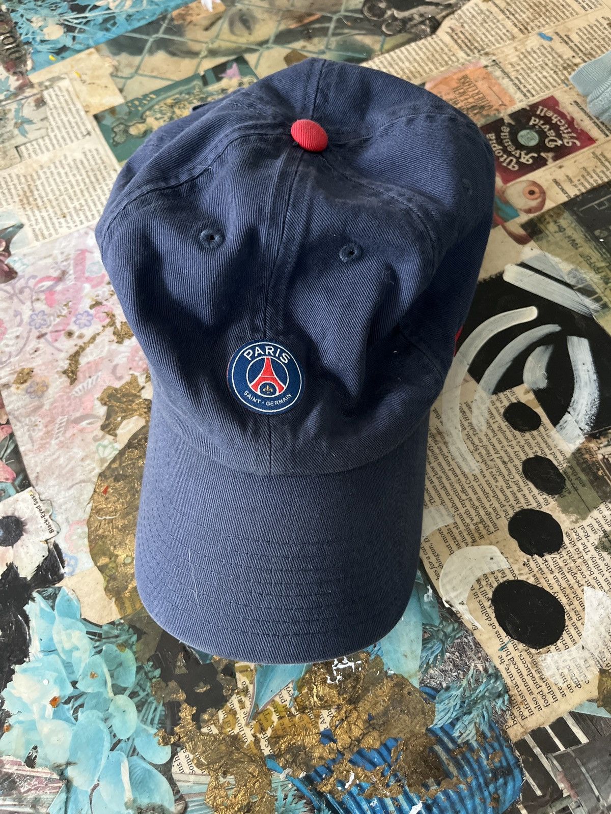 Nike Navy Blue PSG Paris St. Germain Cap Size ONE SIZE - 1 Thumbnail