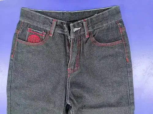 Other M Letter Embroidered Multi-Pocket Street Vintage Jeans Size US 26 / EU 42 - 3 Thumbnail