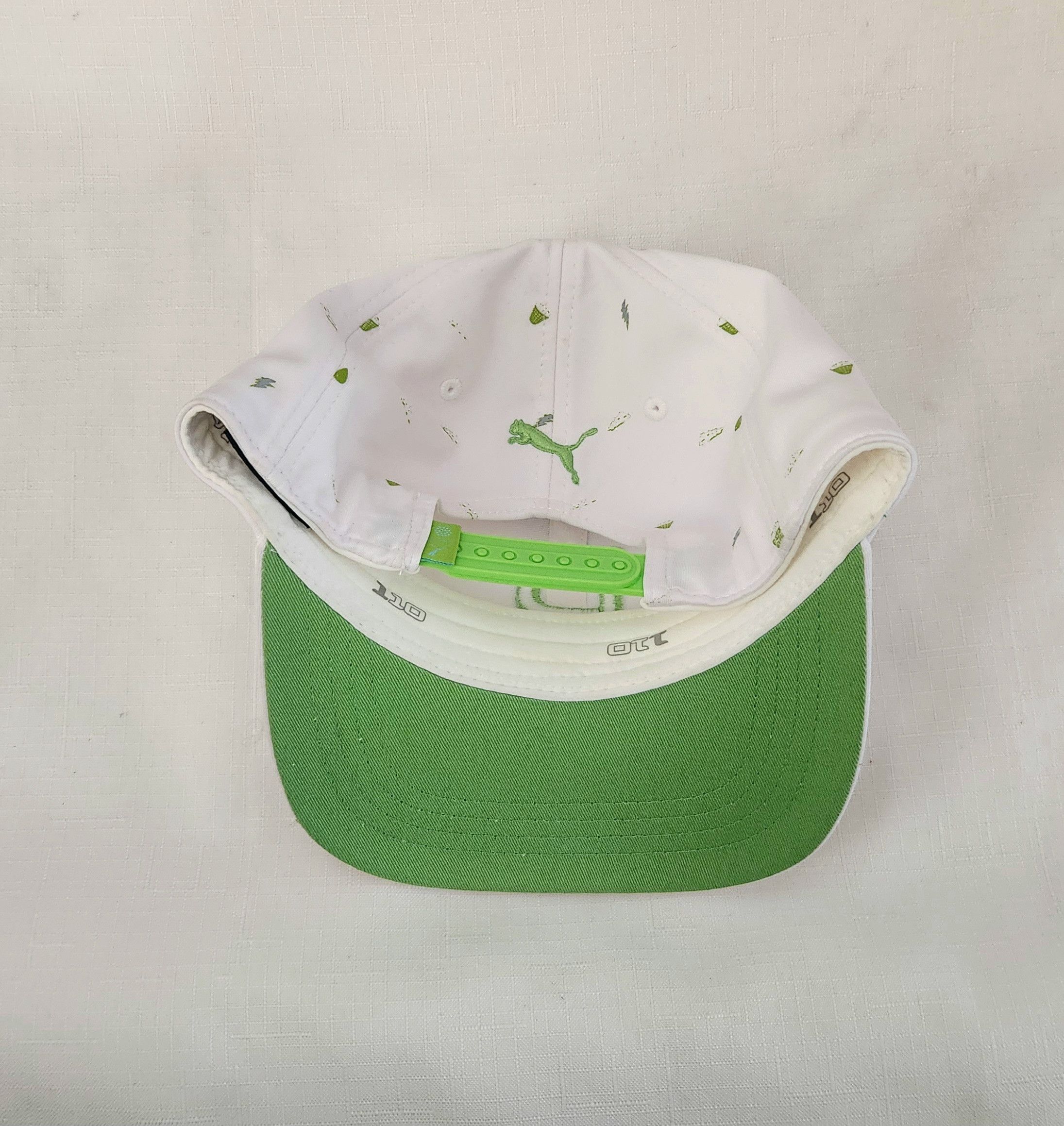 Puma Puma Sample Yupoong AOP Golf Hat Cap white lime Green snap Size ONE SIZE - 6 Thumbnail