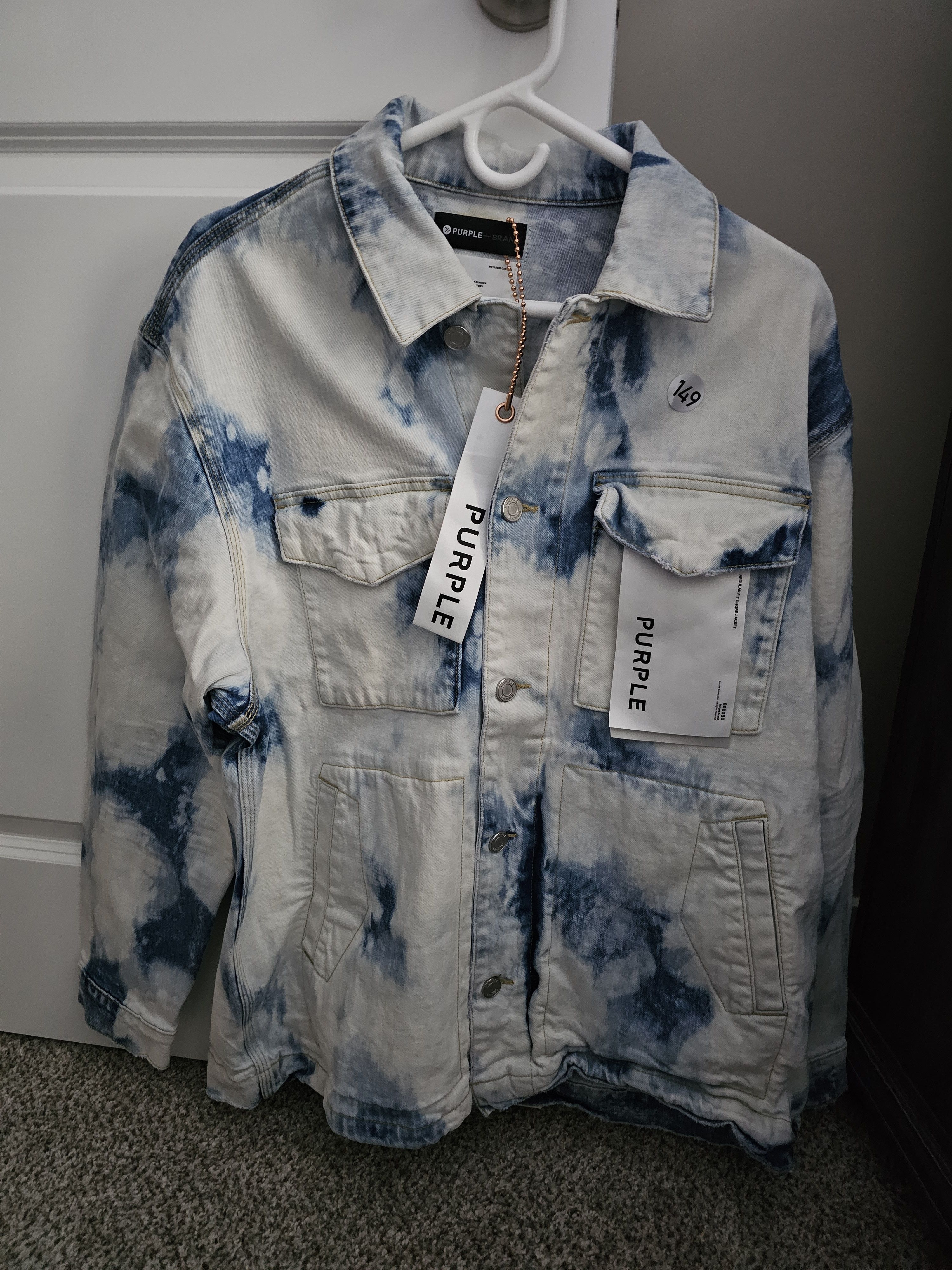 Purple Brand Purple Brand Mens Special Edition Tye Dye Denim Jacket Size US M / EU 48-50 / 2 - 2 Thumbnail