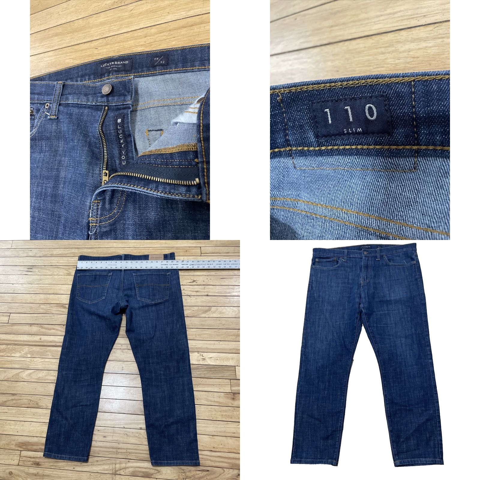 Lucky Brand LUCKY BRAND Jeans Men 38x32 Slim Straight Denim 5-Pocket Dark Blue 38x32 N/A Size US 38 / EU 54 - 11 Thumbnail